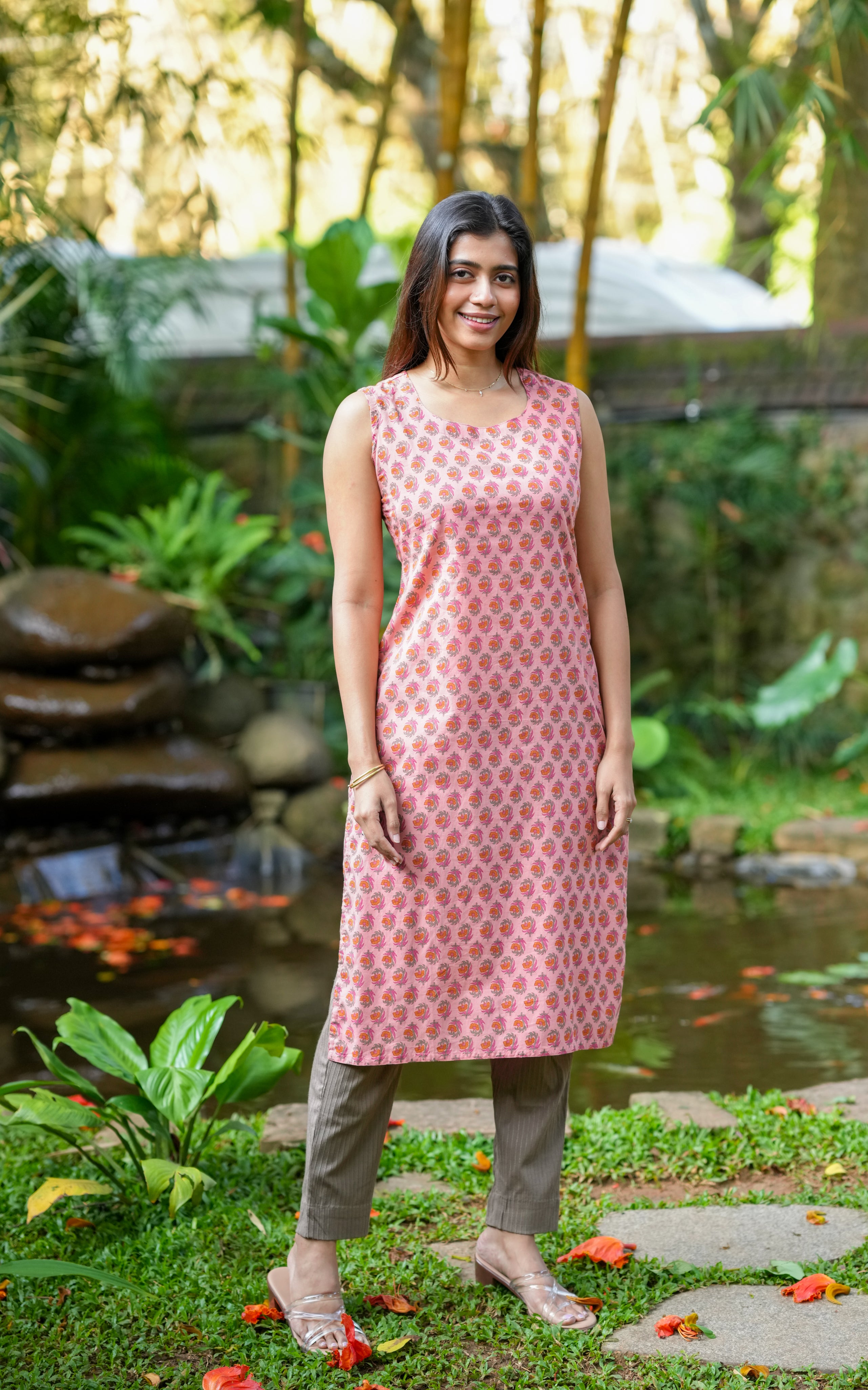 Straight-cut kurti.
