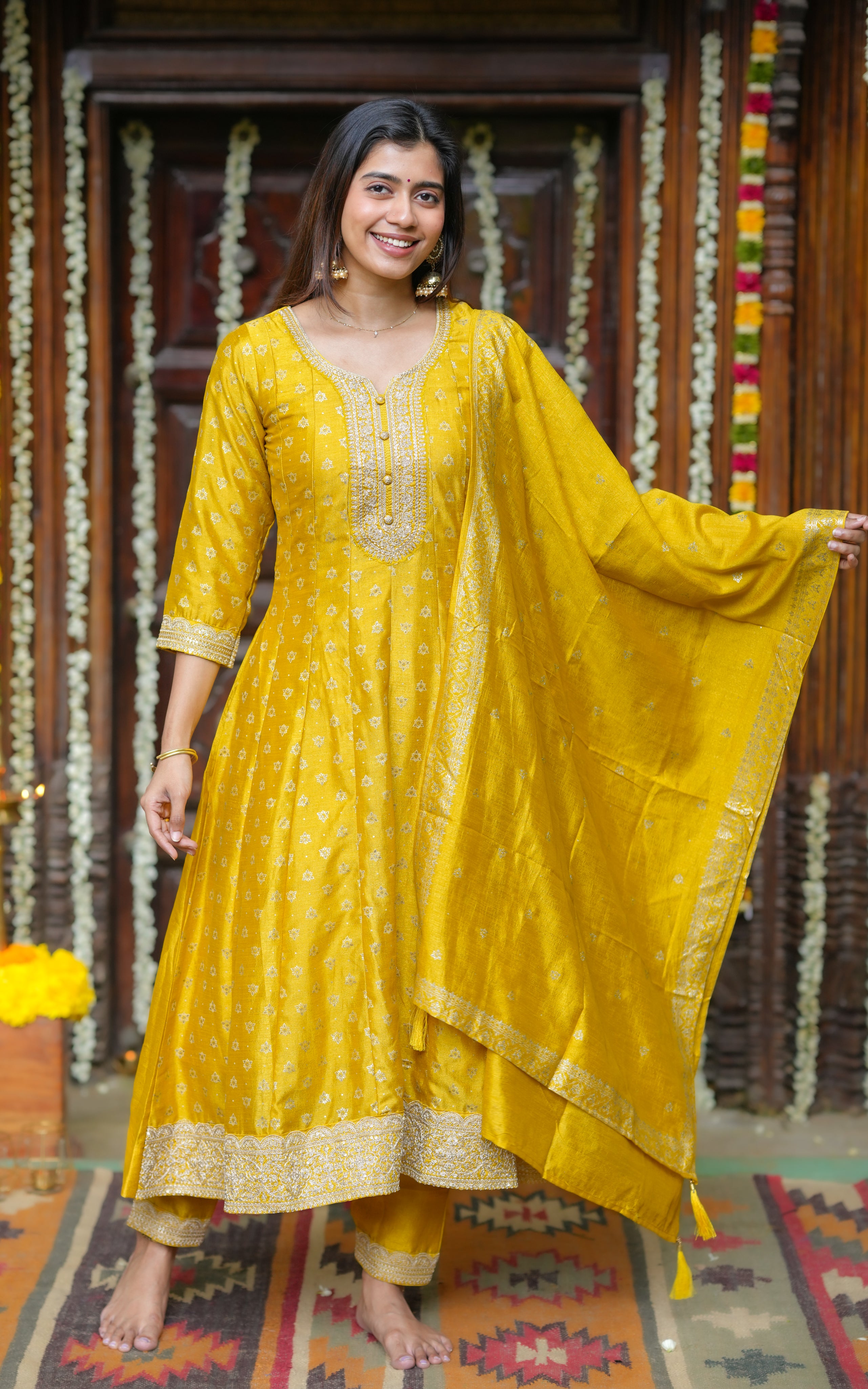 Suganthi A (Kurti+Pant+Dupatta)