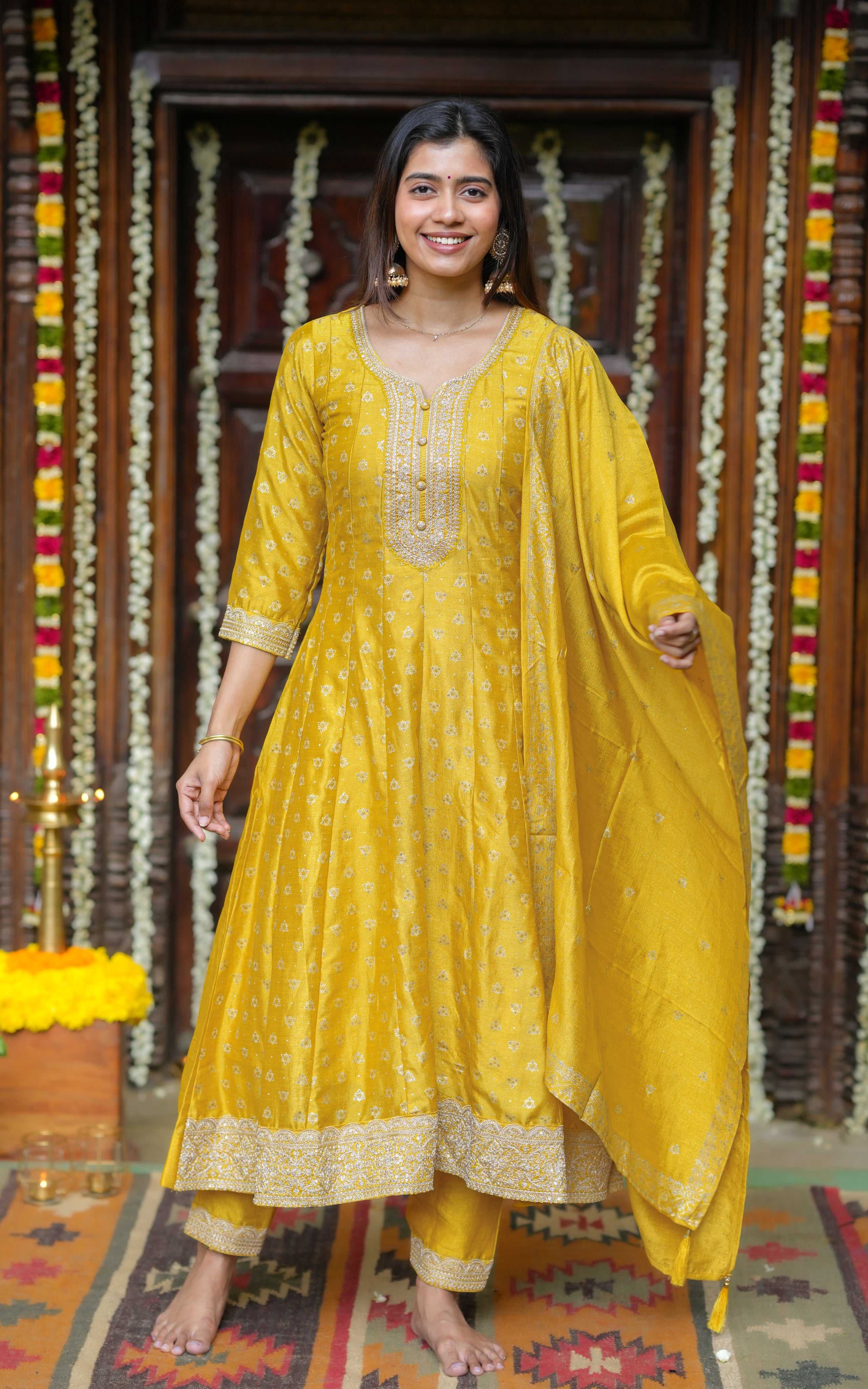Suganthi A (Kurti+Pant+Dupatta)