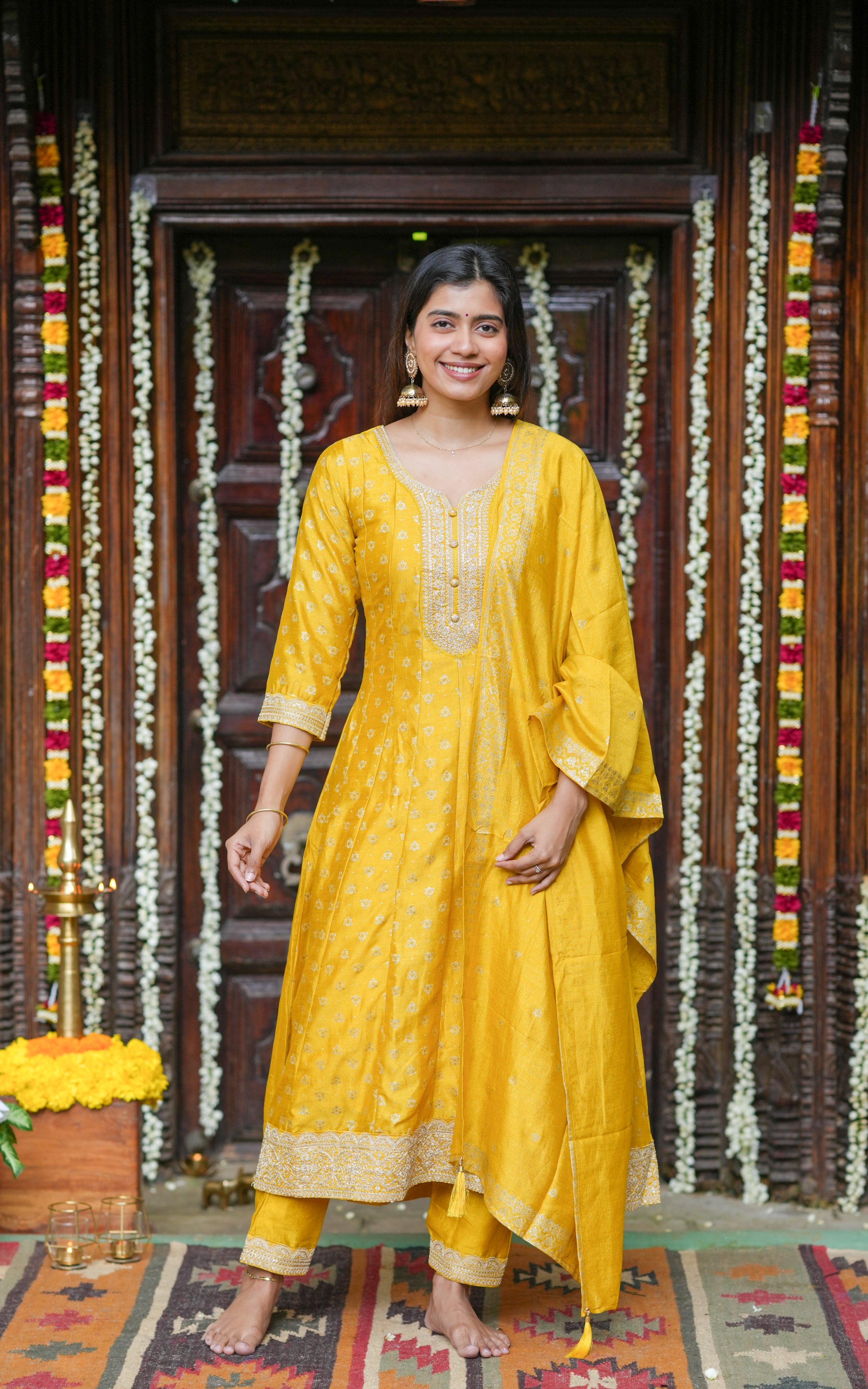 Suganthi A (Kurti+Pant+Dupatta)