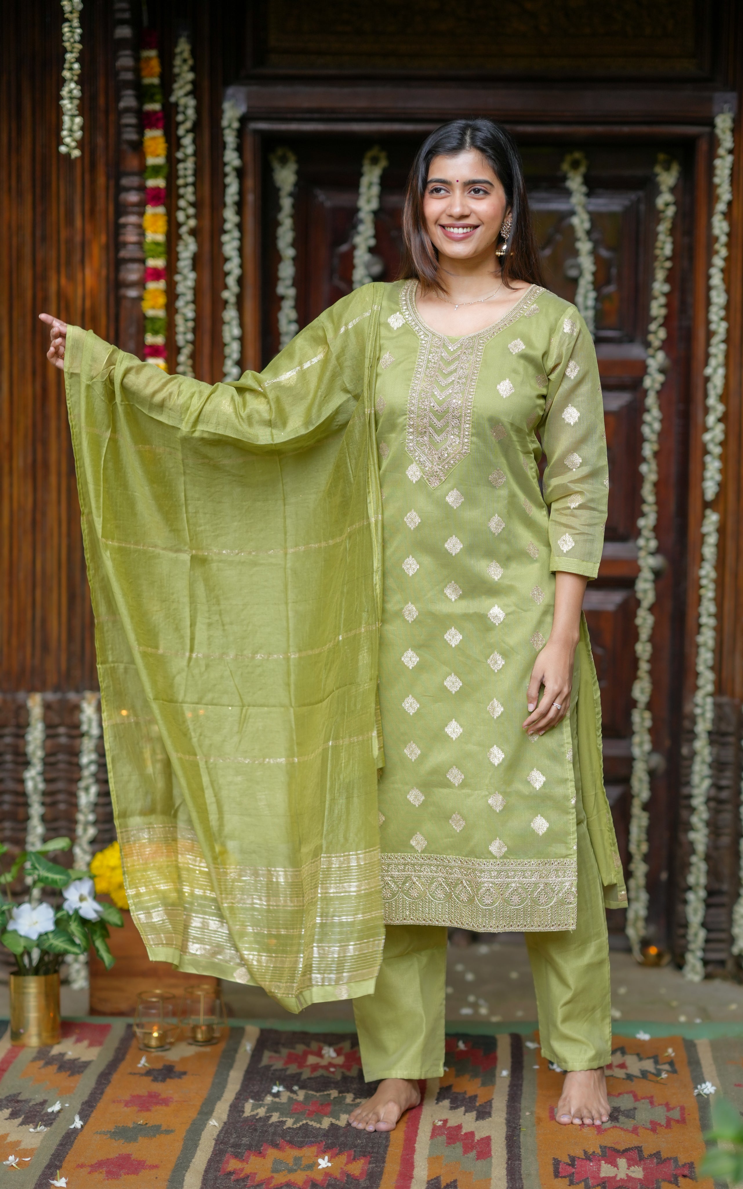 Pradeepa A (Kurti+Pant+Dupatta)