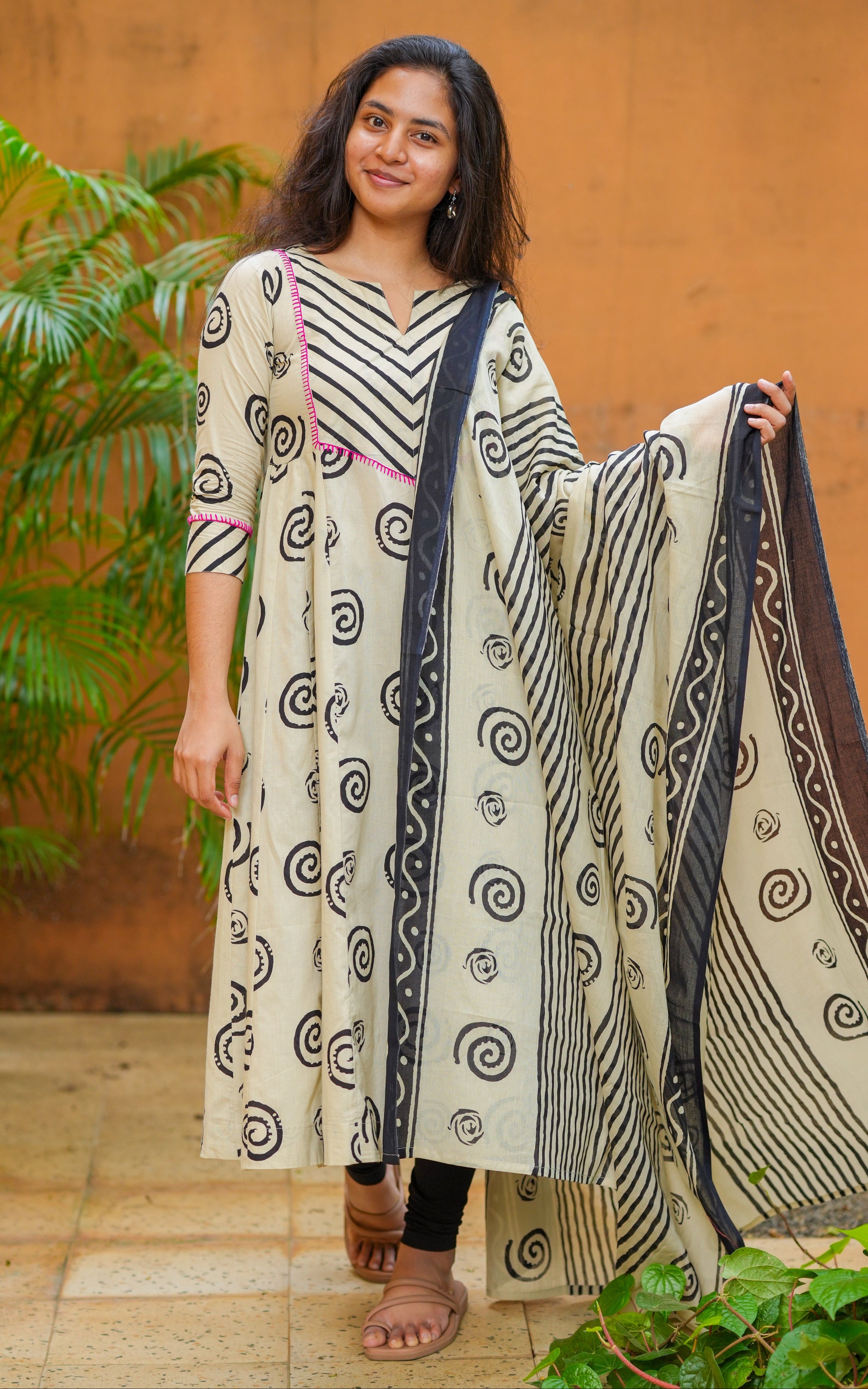 Cotton anarkali kurti women