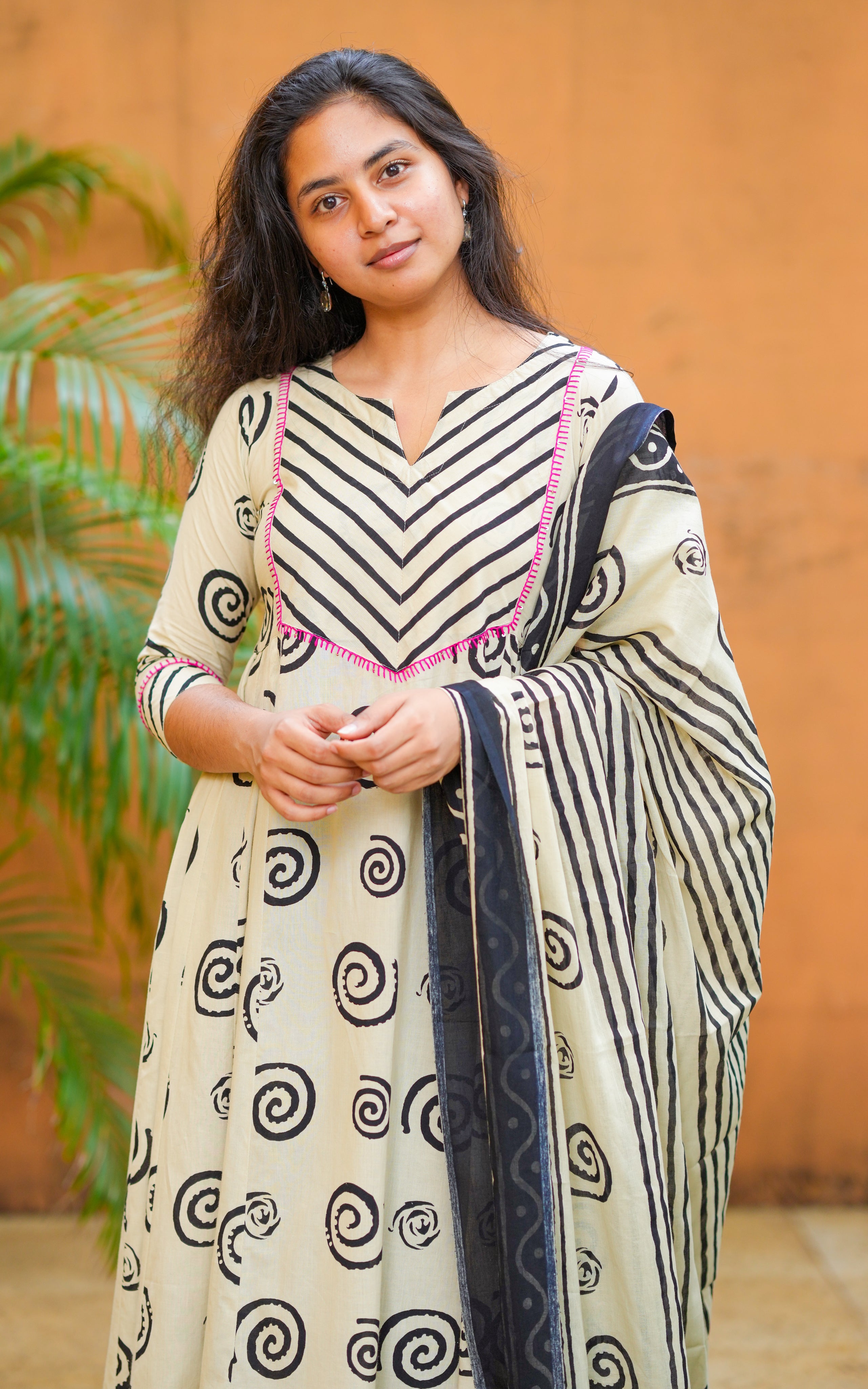 Designer Anarkali with dupatta