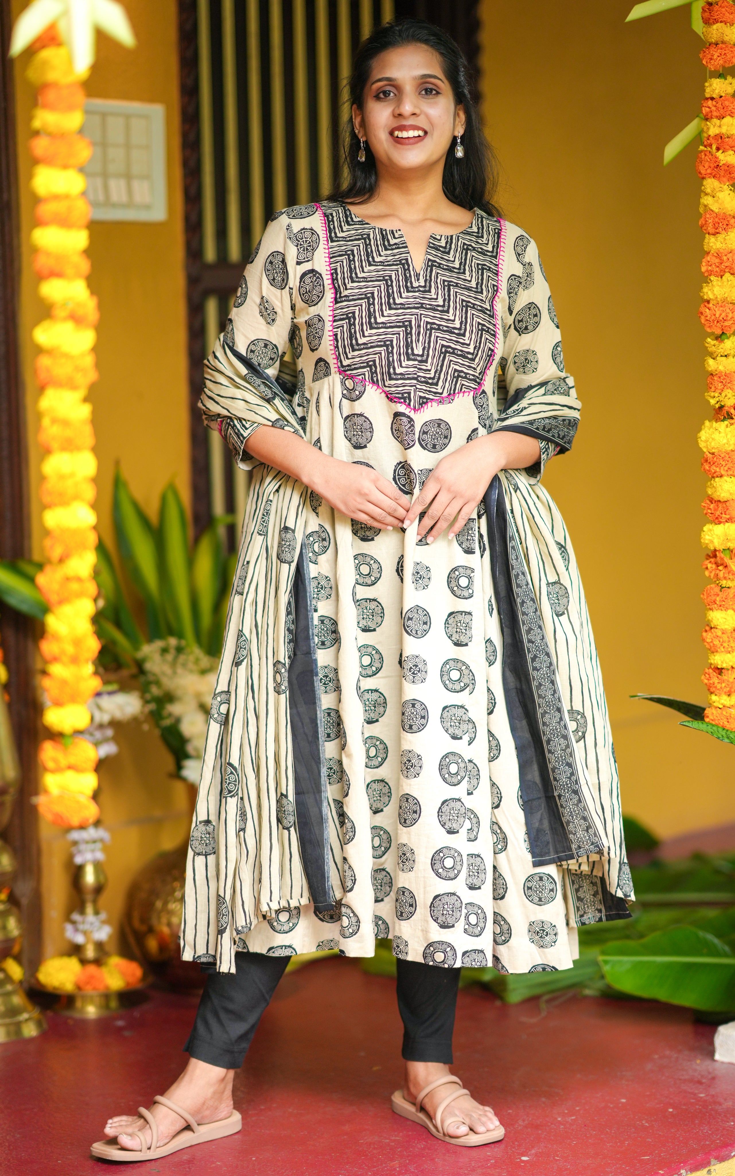 Designer Anarkali with dupatta