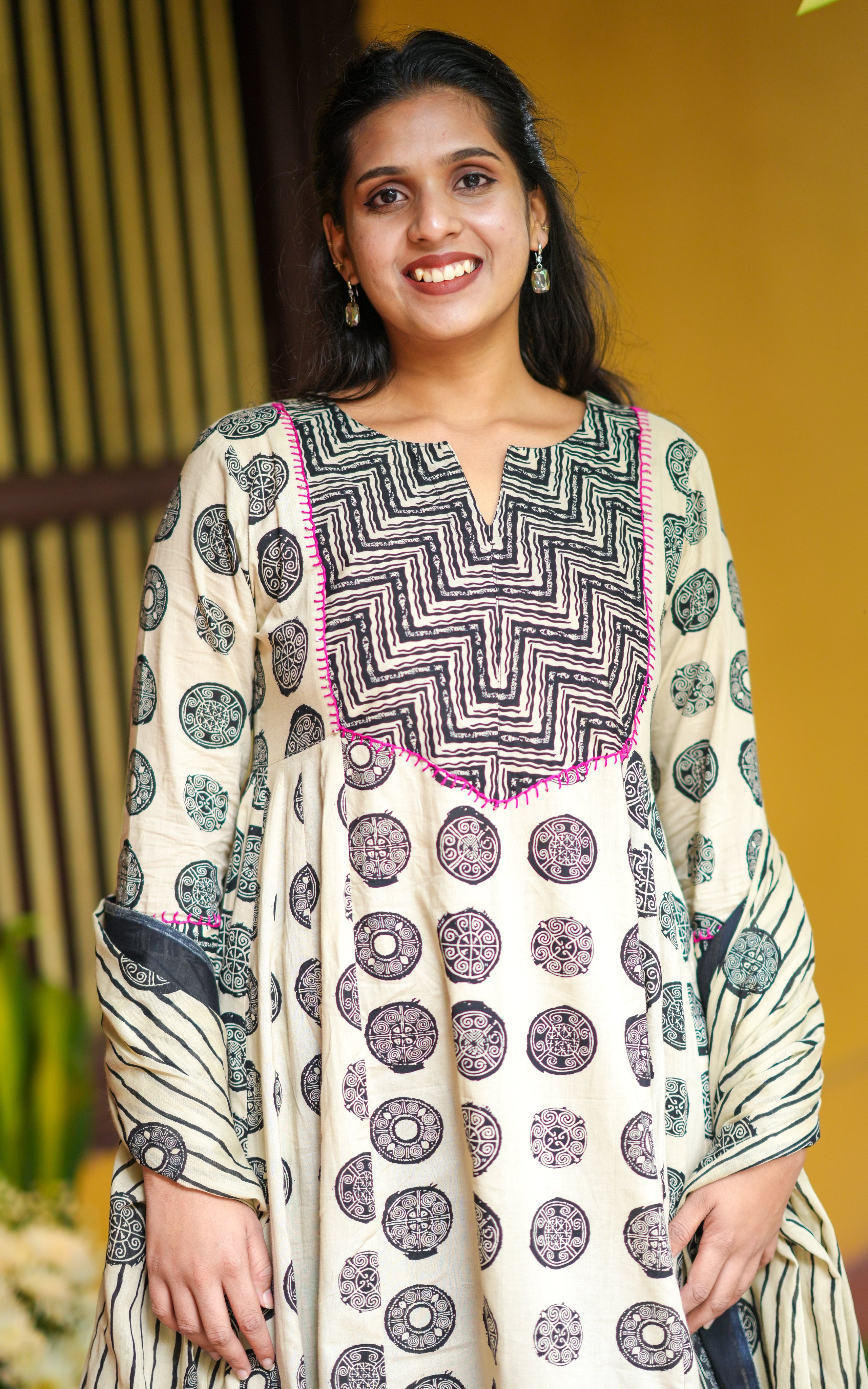 Cotton anarkali dupatta