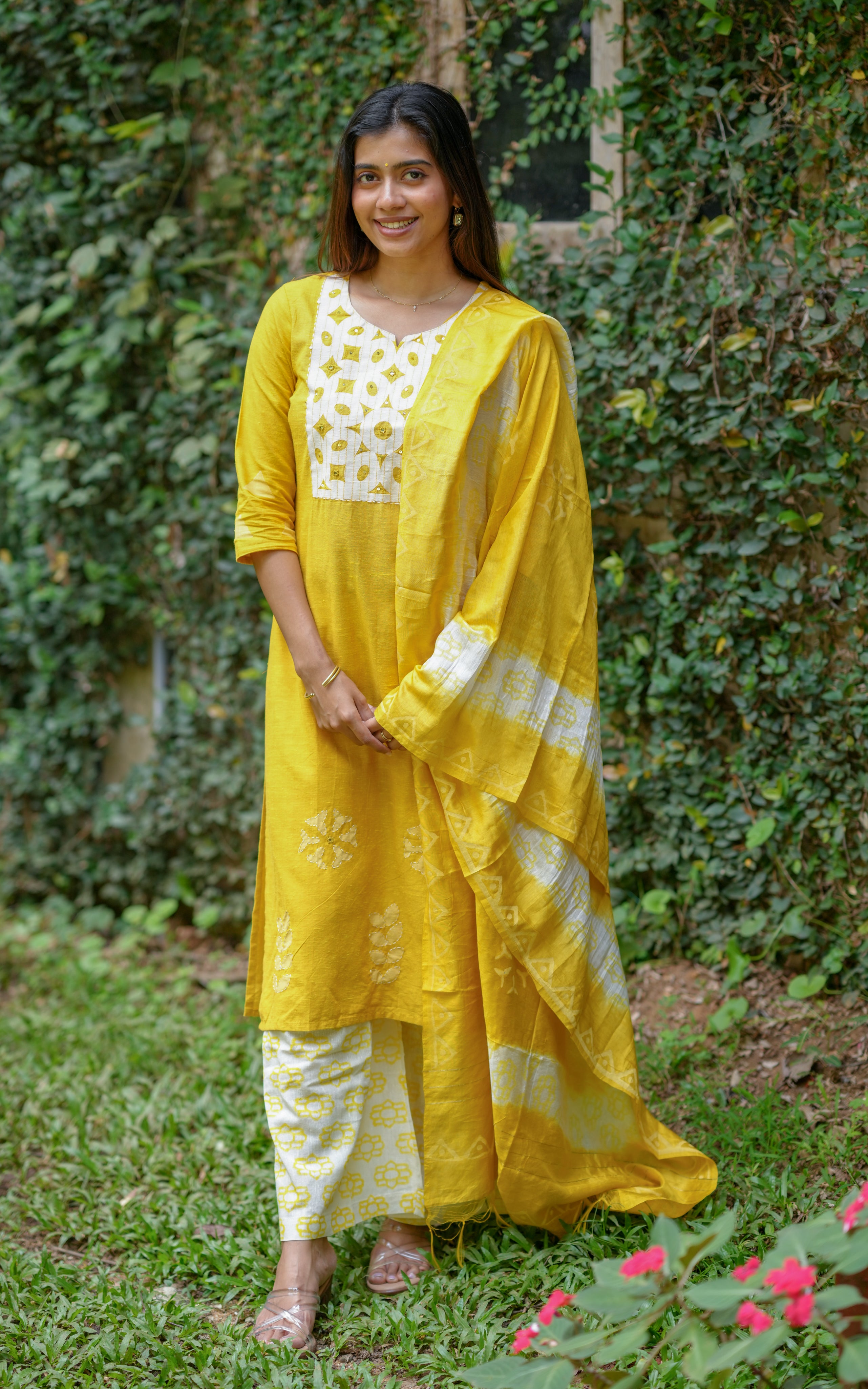 Cotton straight-cut kurti for summer