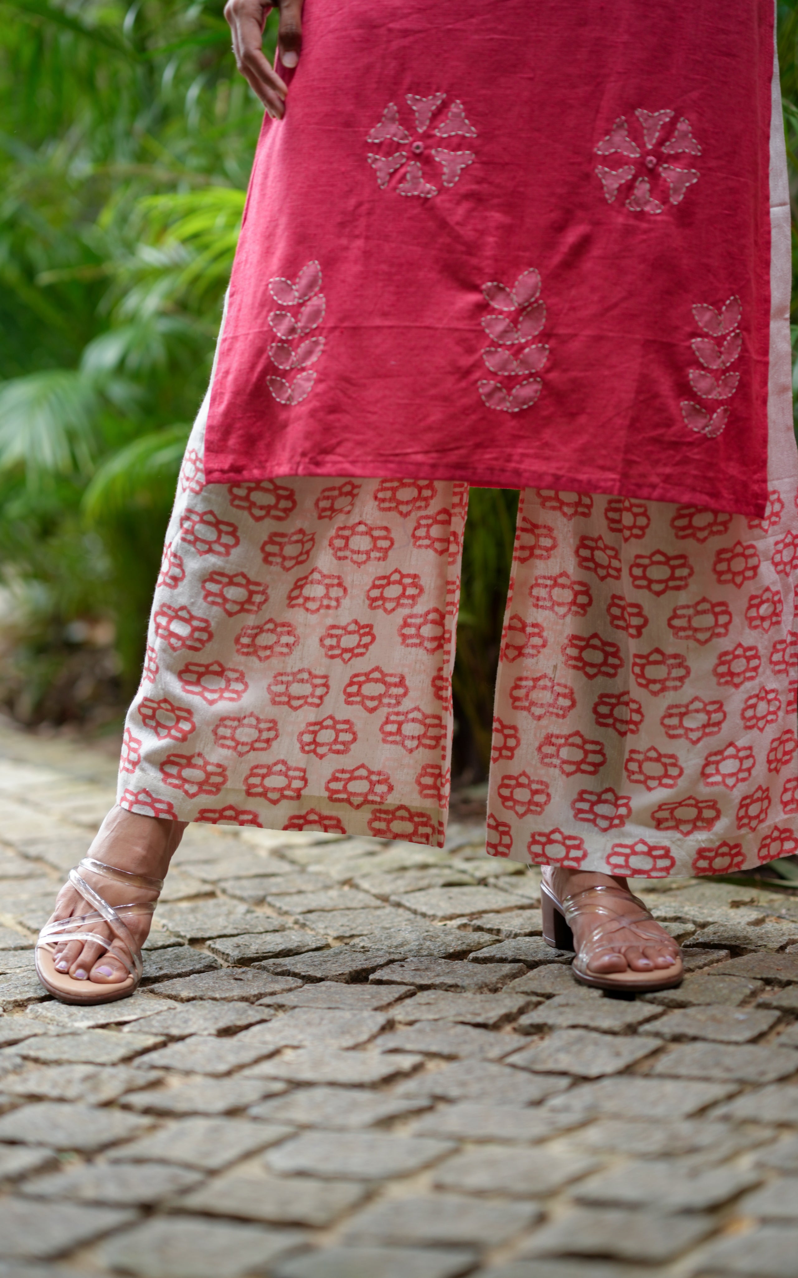 Straight kurti with dupatta and pants