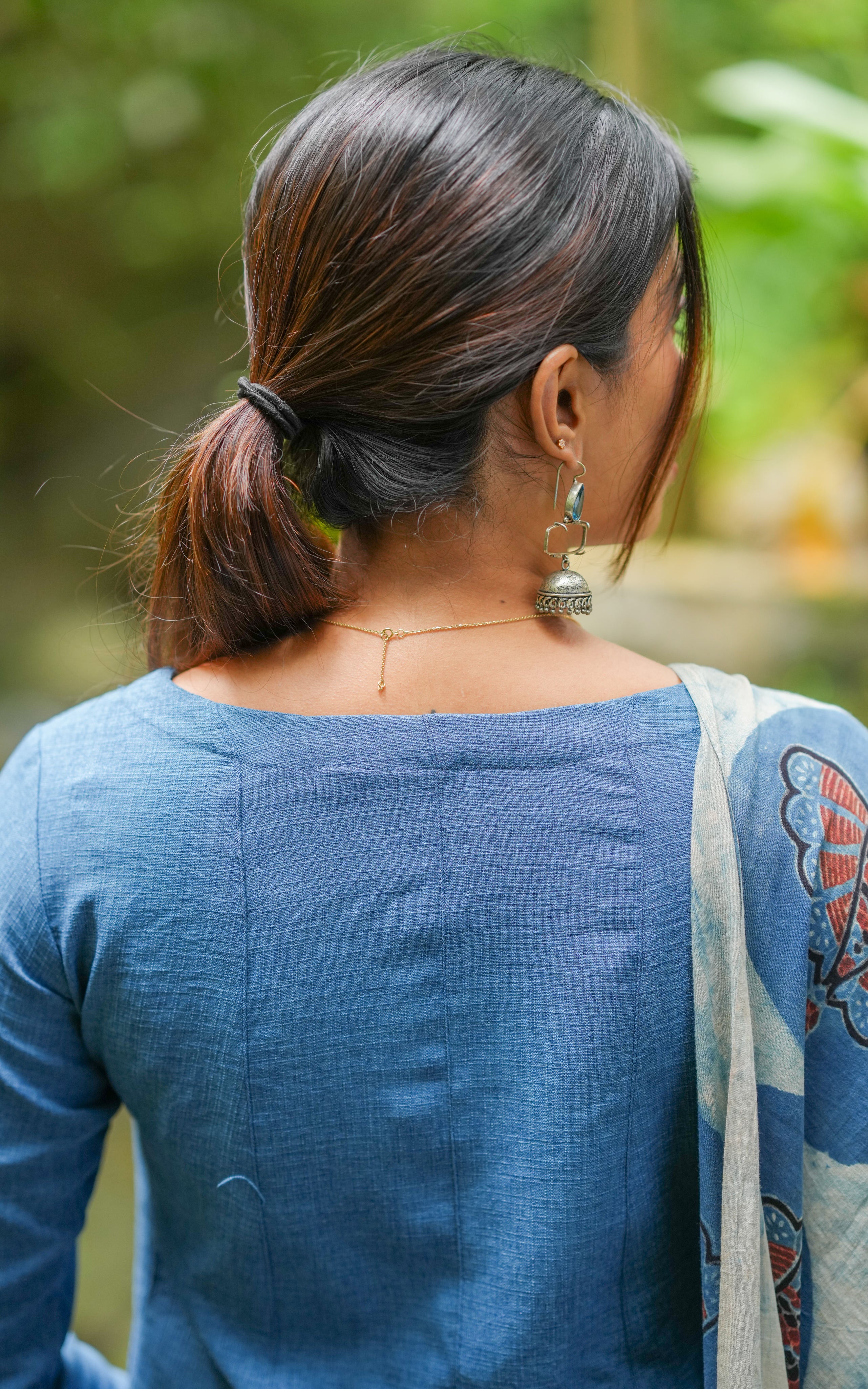 A-line kurti with 3/4 sleeves