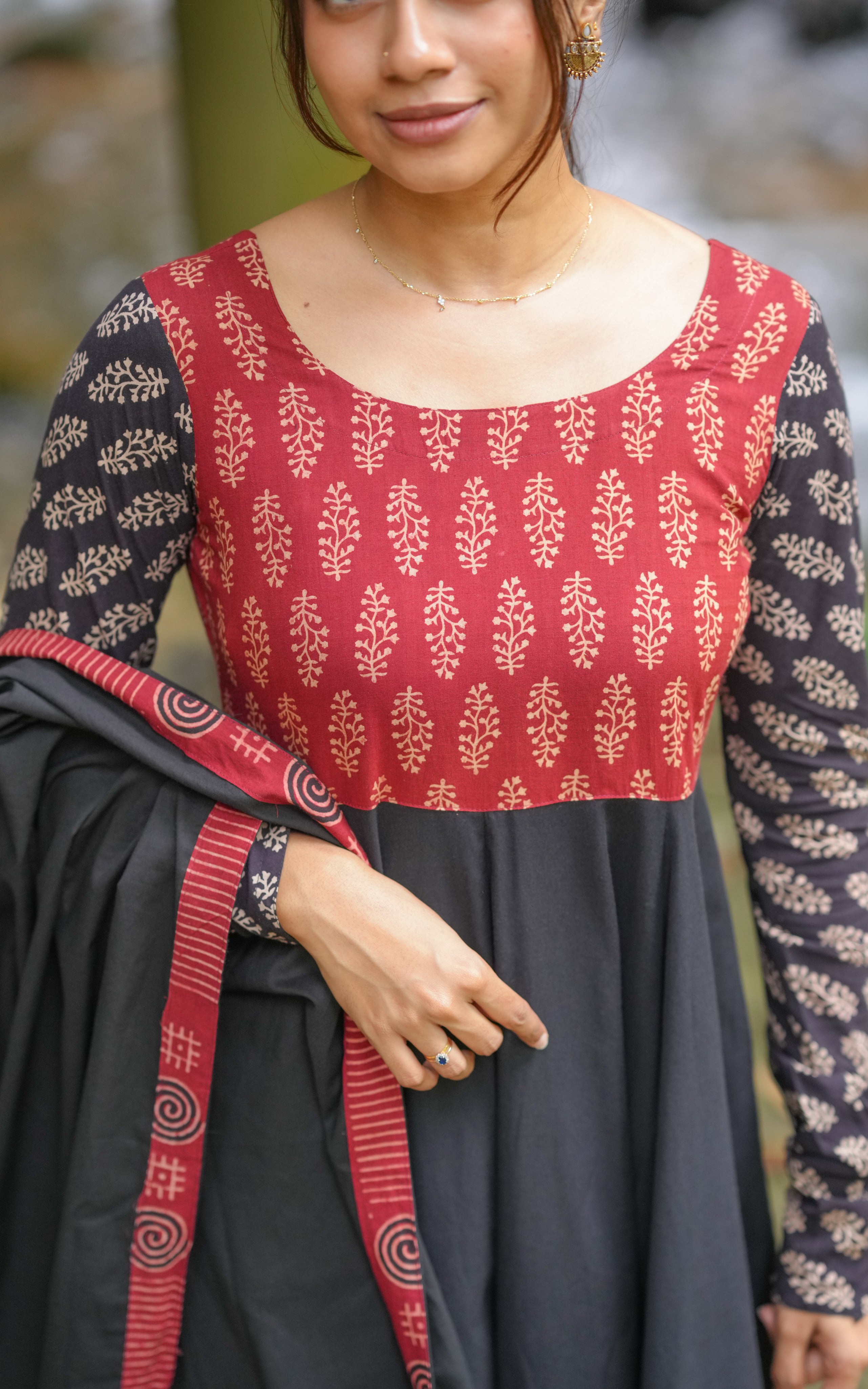Designer Anarkali with dupatta