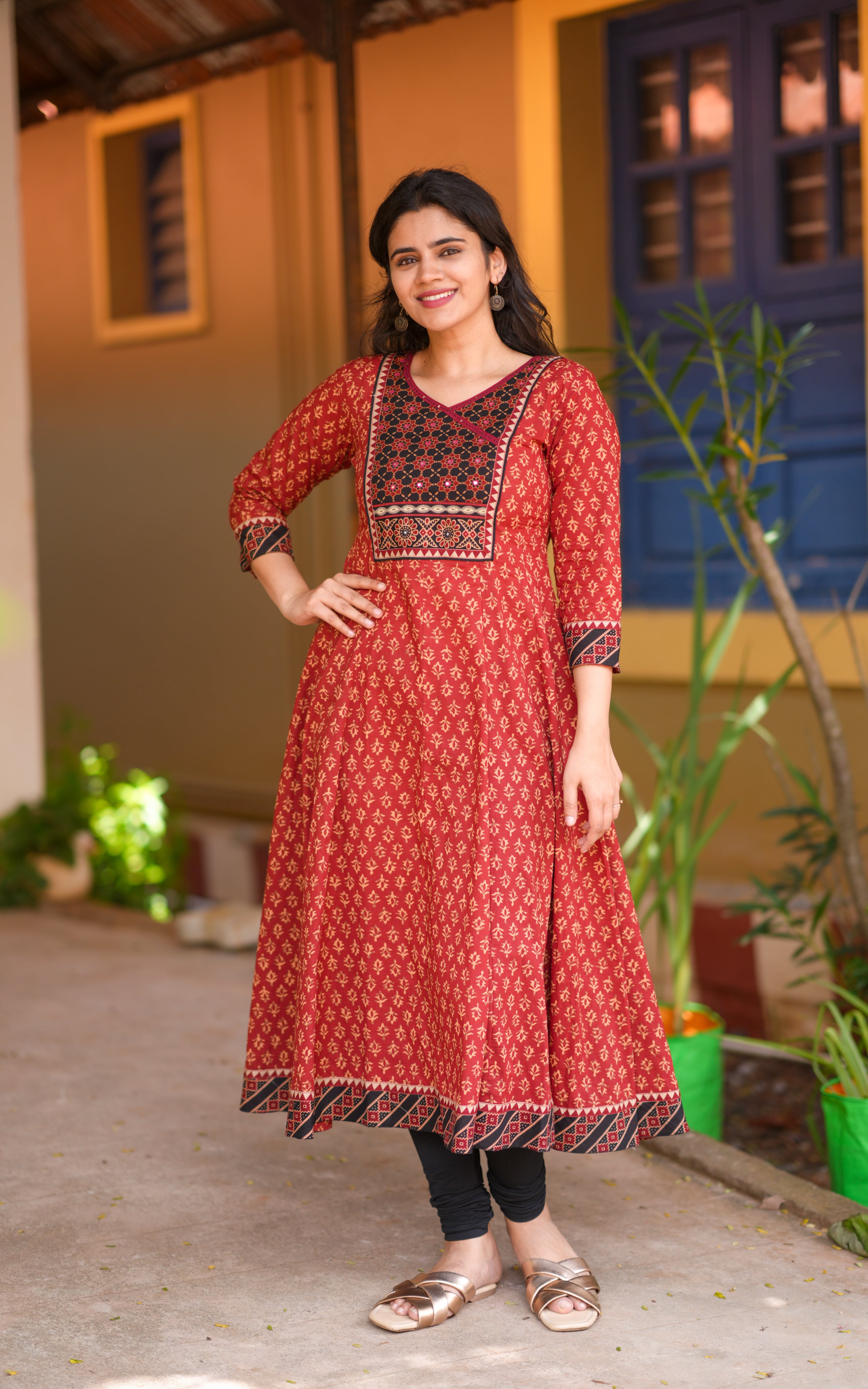 Meghana Brick Red