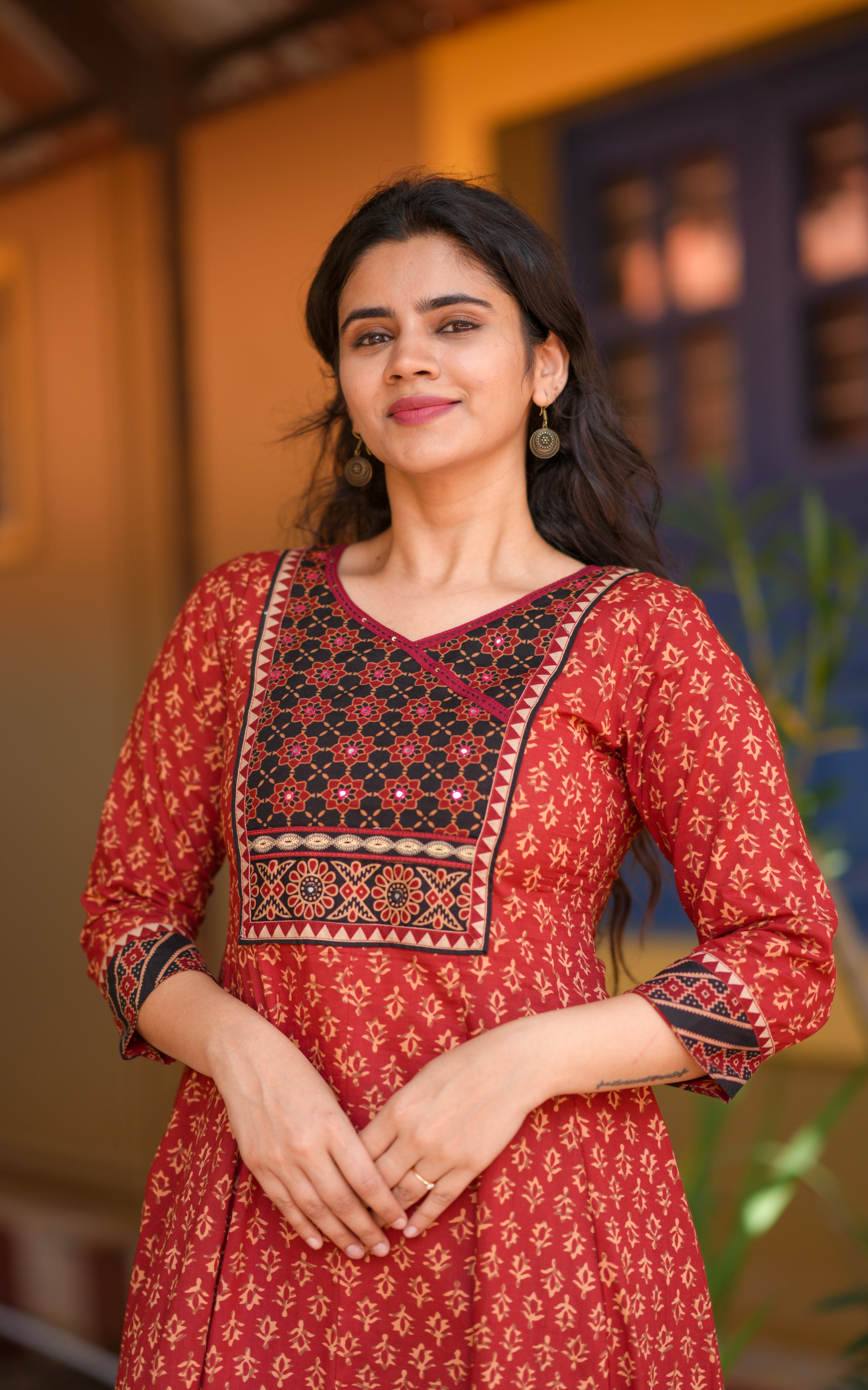 Meghana Brick Red