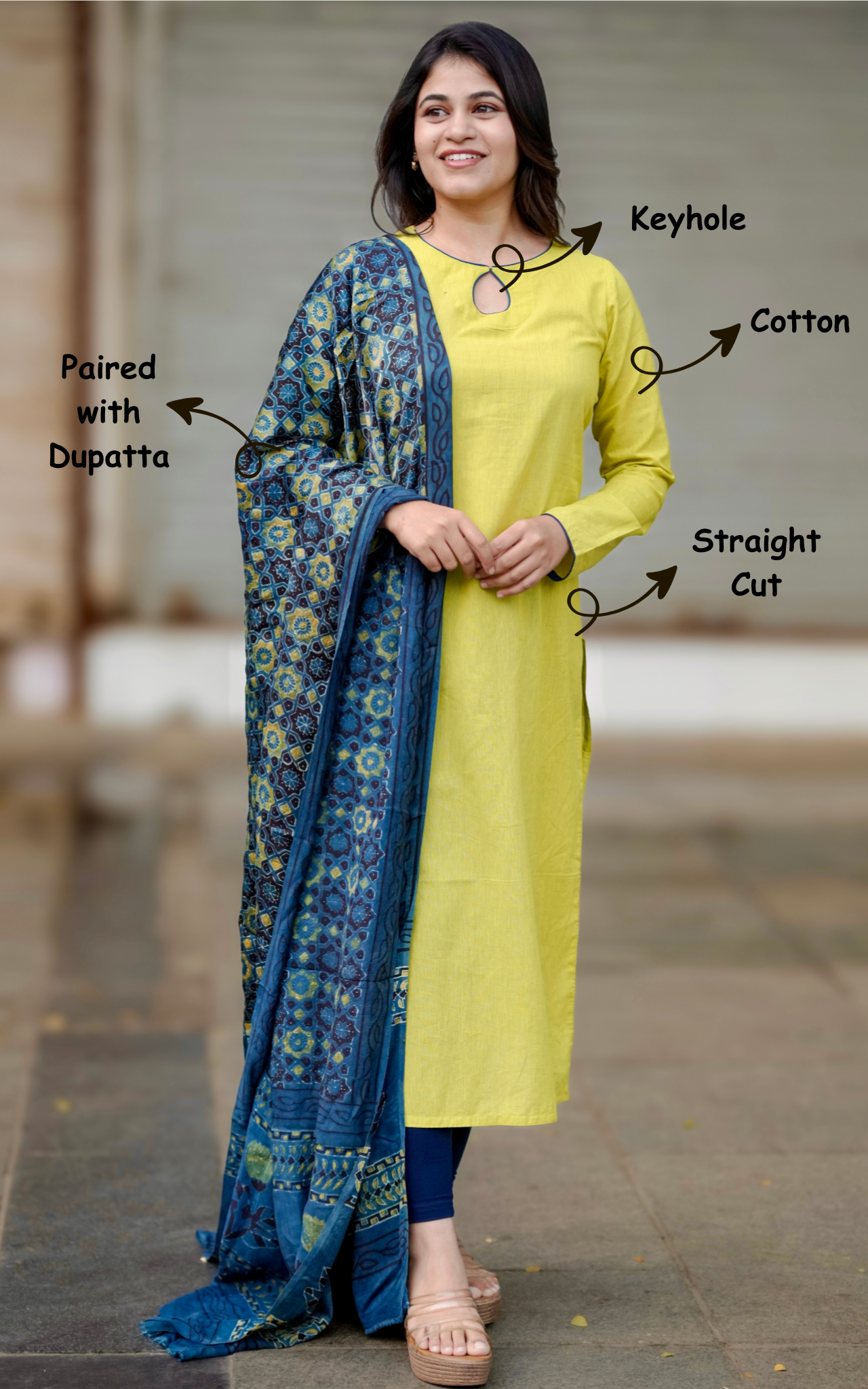 Nakshathra C (Kurti+Dupatta)