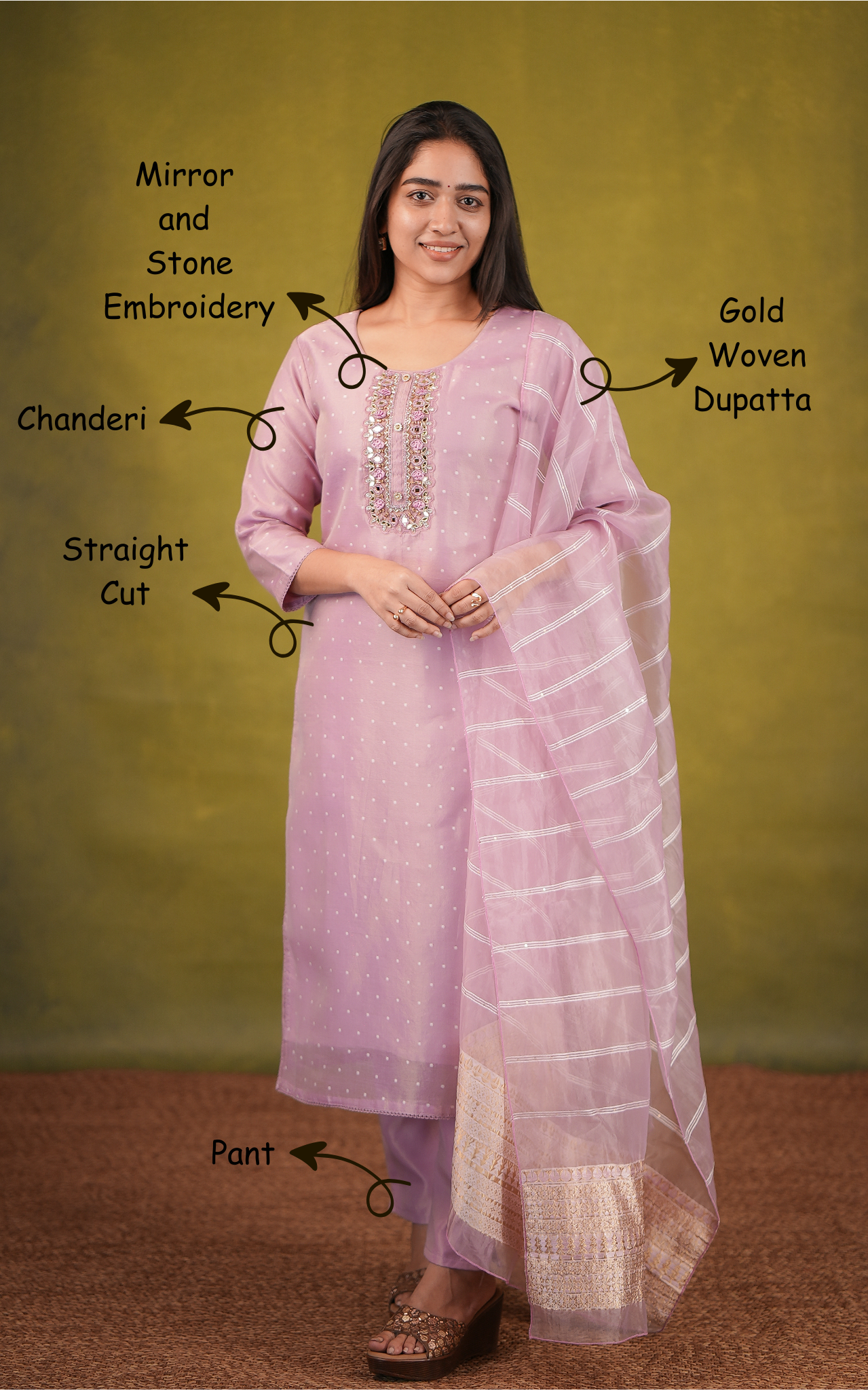 Subakshana B (Kurti+Pant+Dupatta)