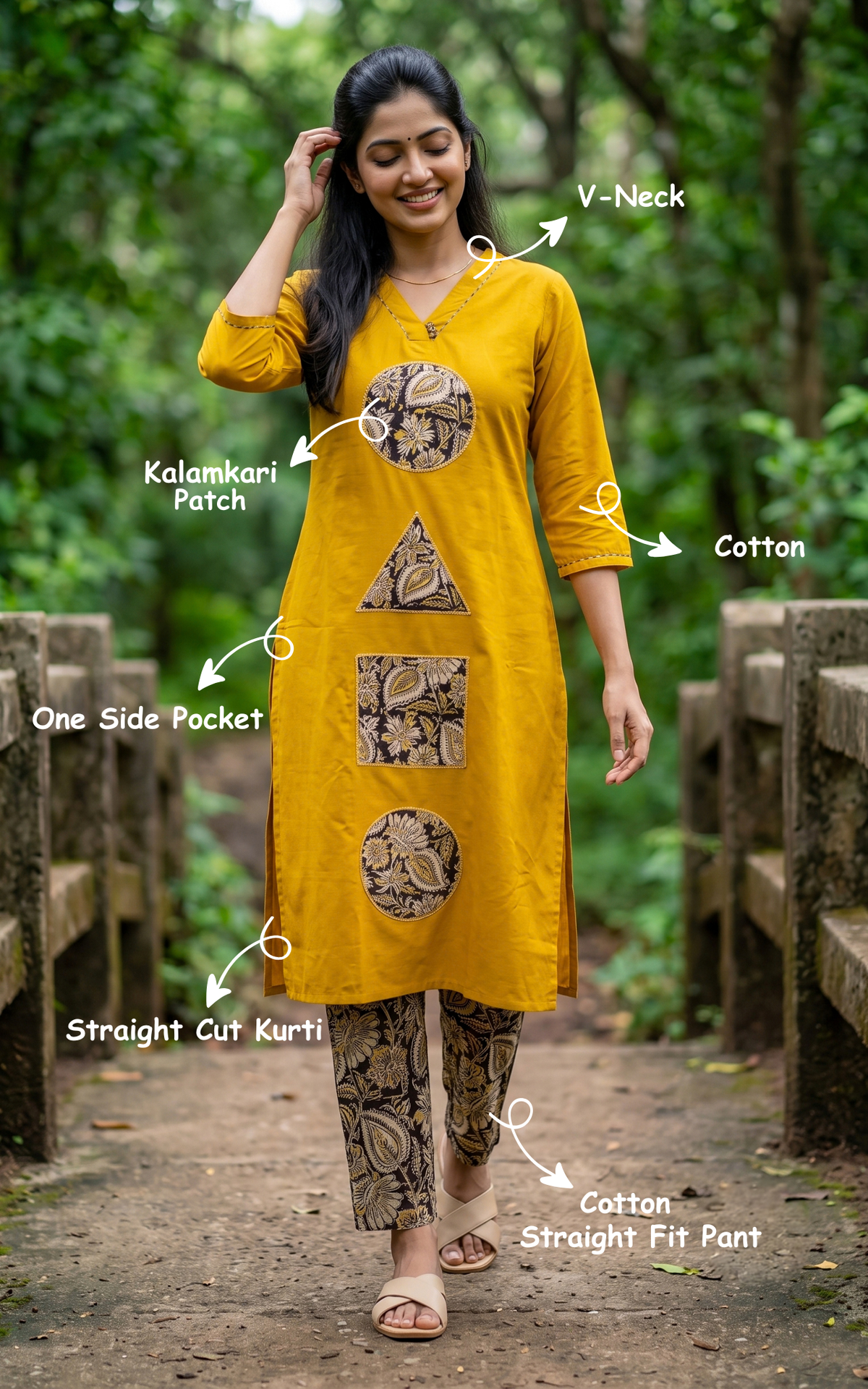 Boomika Yellow (Kurti+Pant)