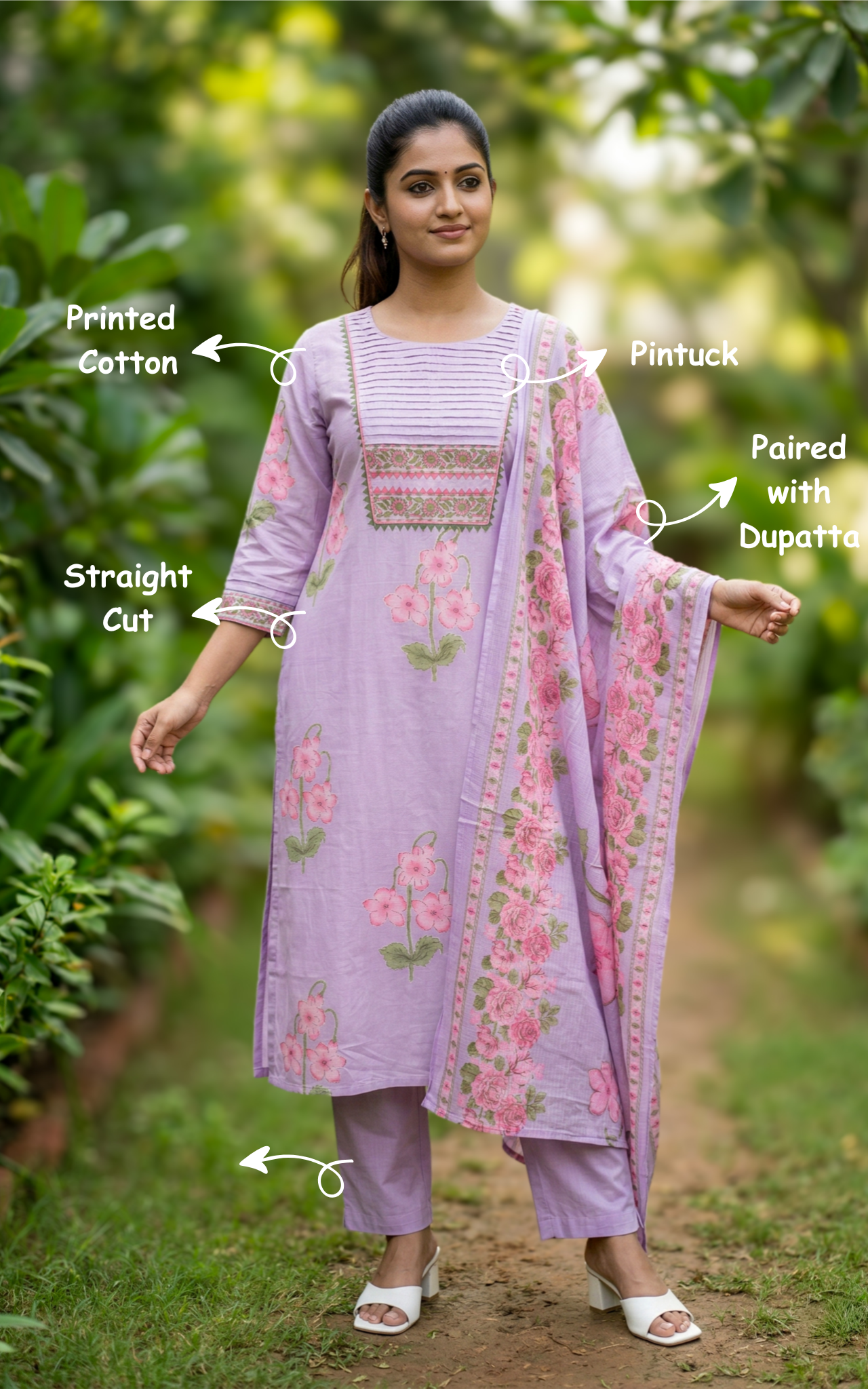 Manasvi A (Kurti+Pant+Dupatta)