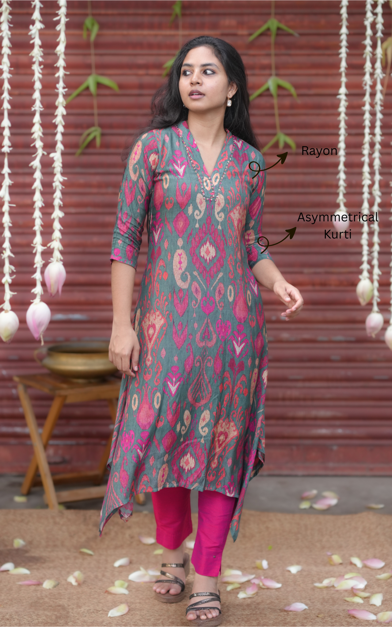 Green Color Kurti for women 