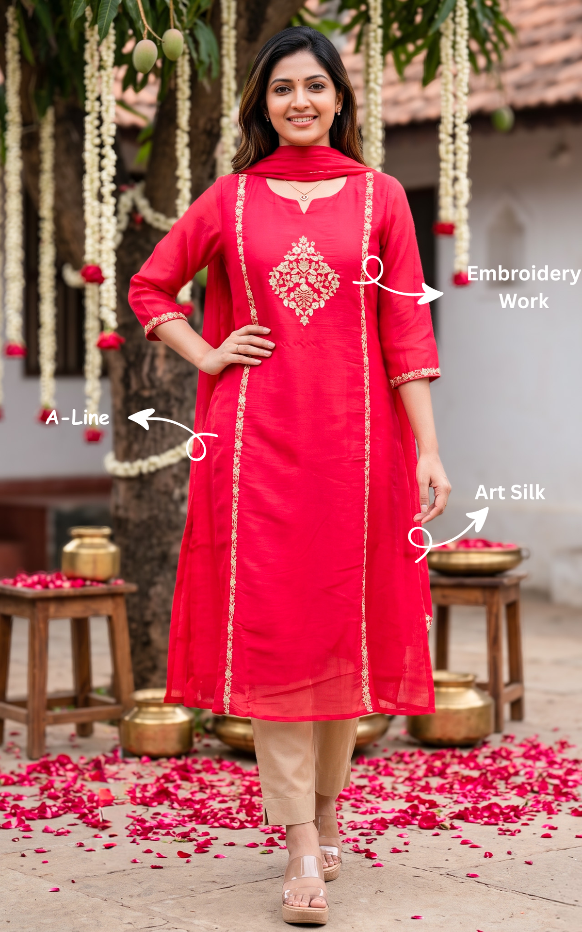 Zayara A (Kurti+Dupatta)