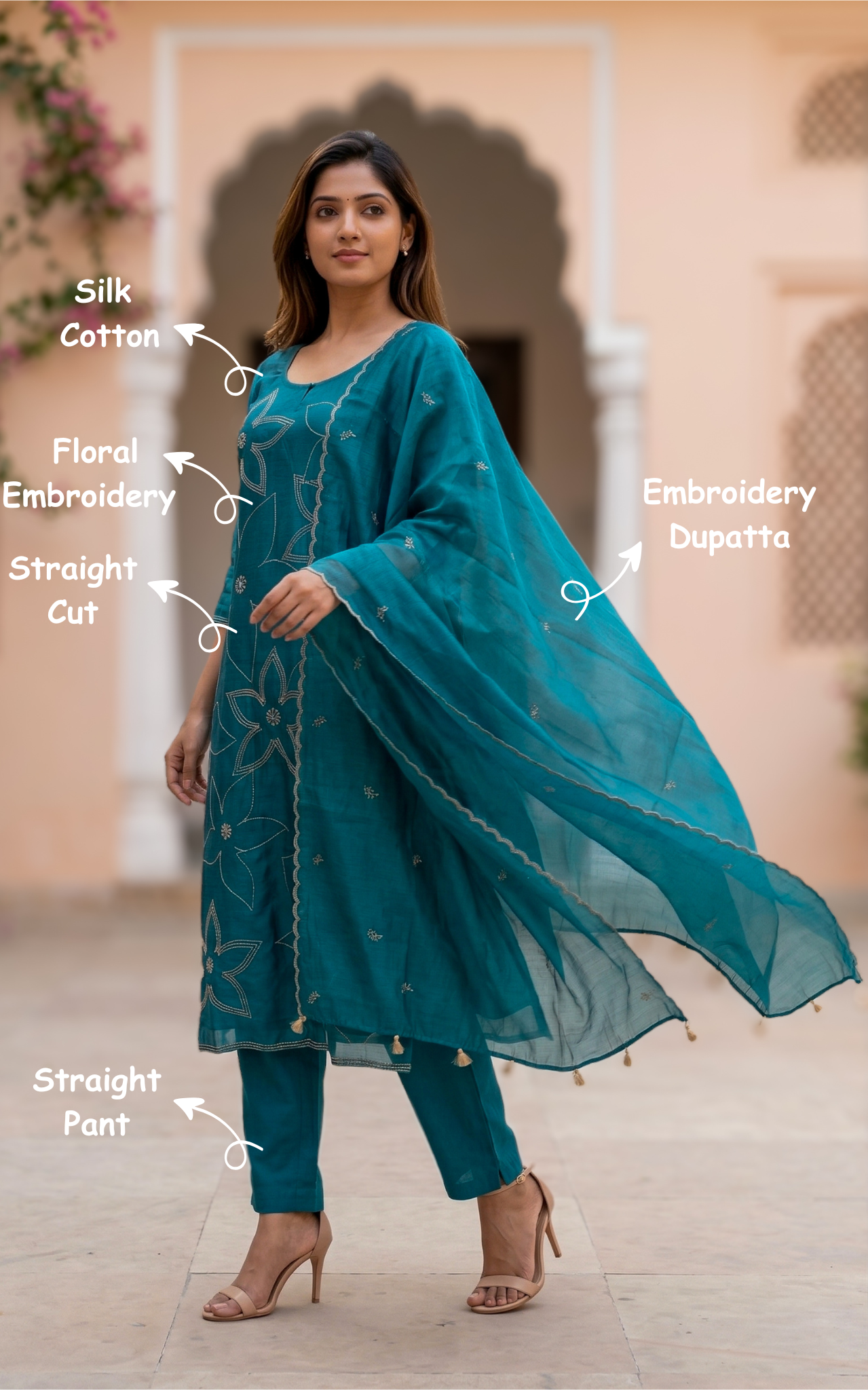 Traditional art silk kurti with dupatta set for women
Comfortable and trendy art silk kurti set for women