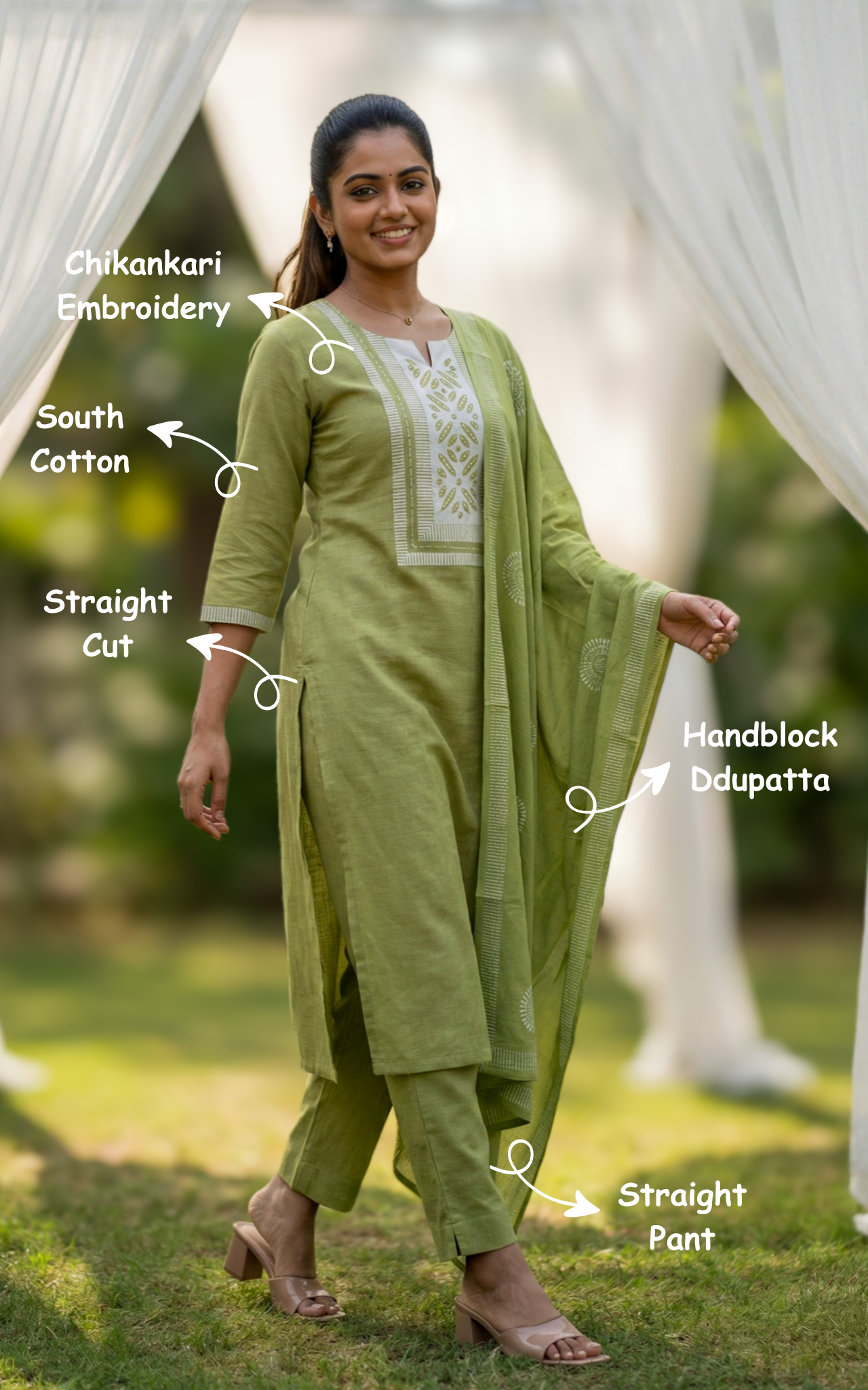 Mary A (Kurti+Pant+Dupatta)