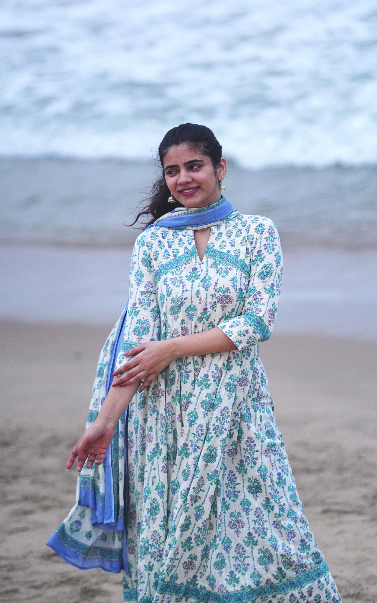 Atharvina Blue (Kurti+Dupatta)