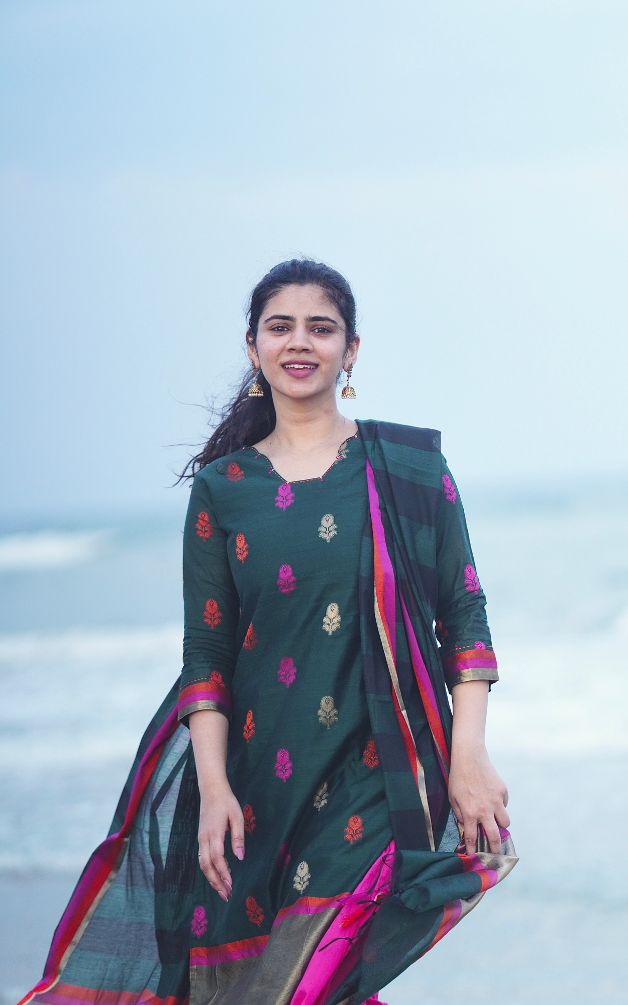 Nalavenba Green (Kurti+Dupatta)