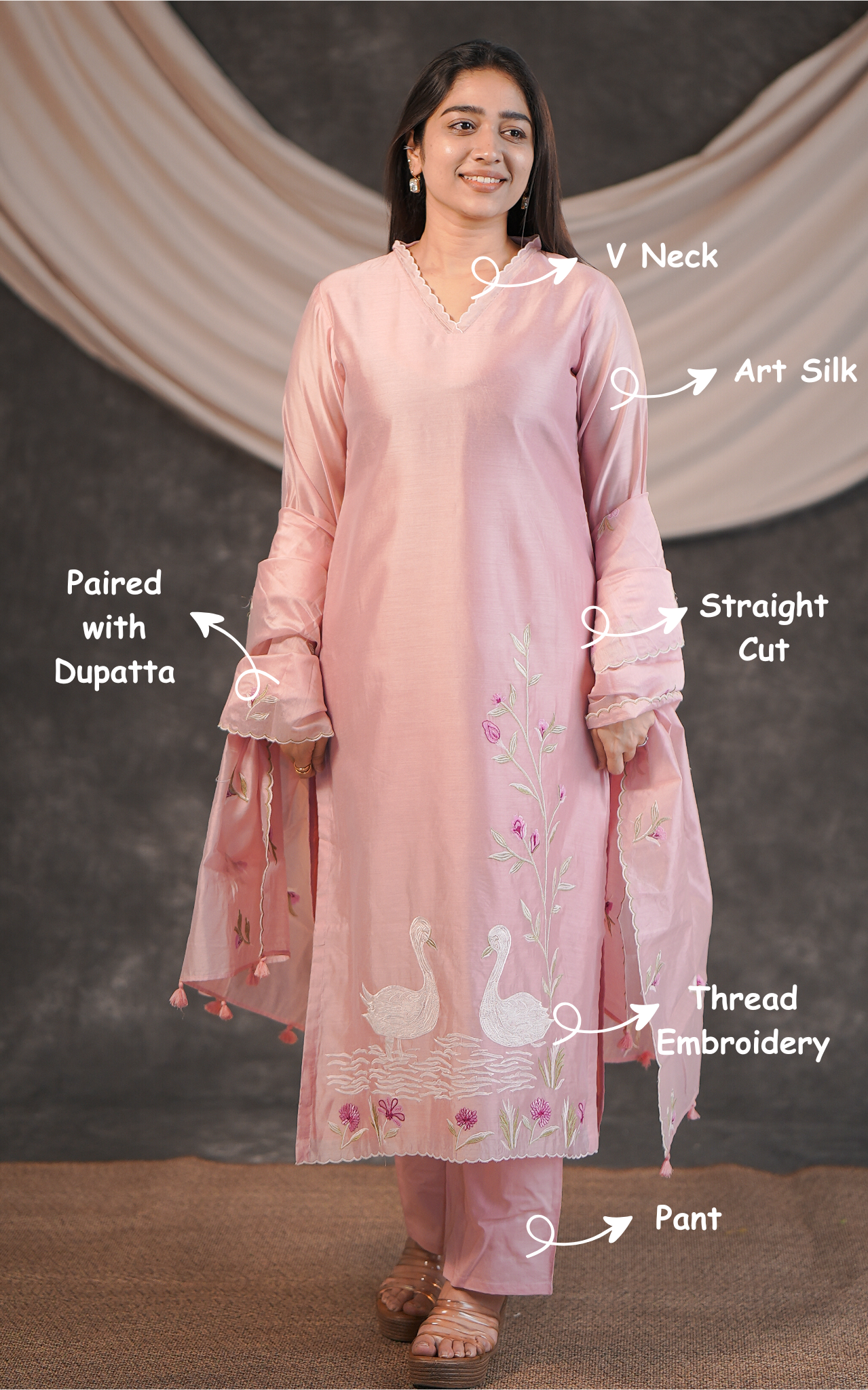 Dhajina (Kurti+Pant+Dupatta)