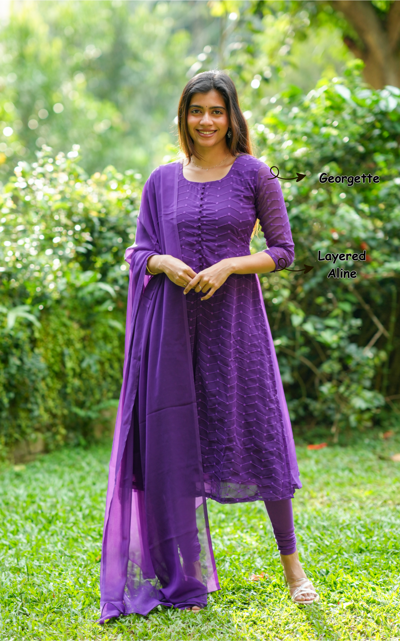 Kushi Violet (Kurti+Dupatta)