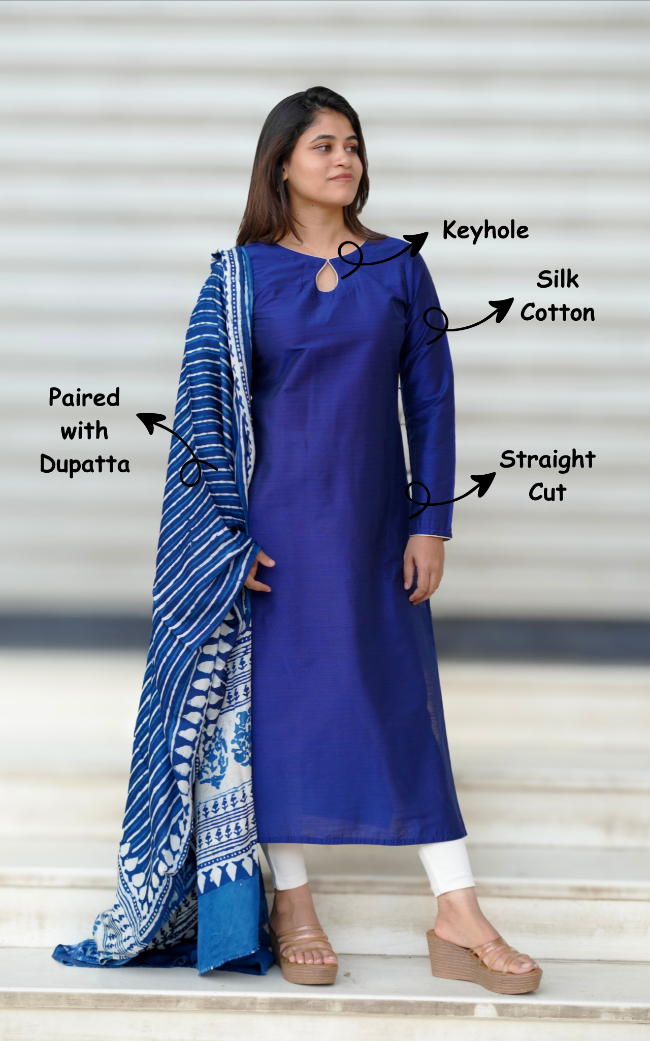 Nakshathra F (Kurti+Dupatta)