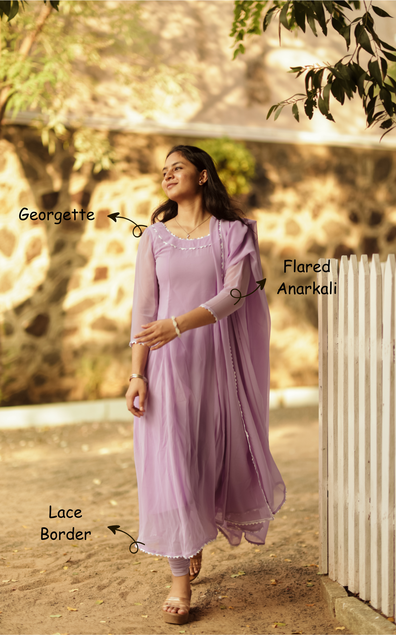 Om Shanti Oshanna Lavendar (Kurti+Dupatta)