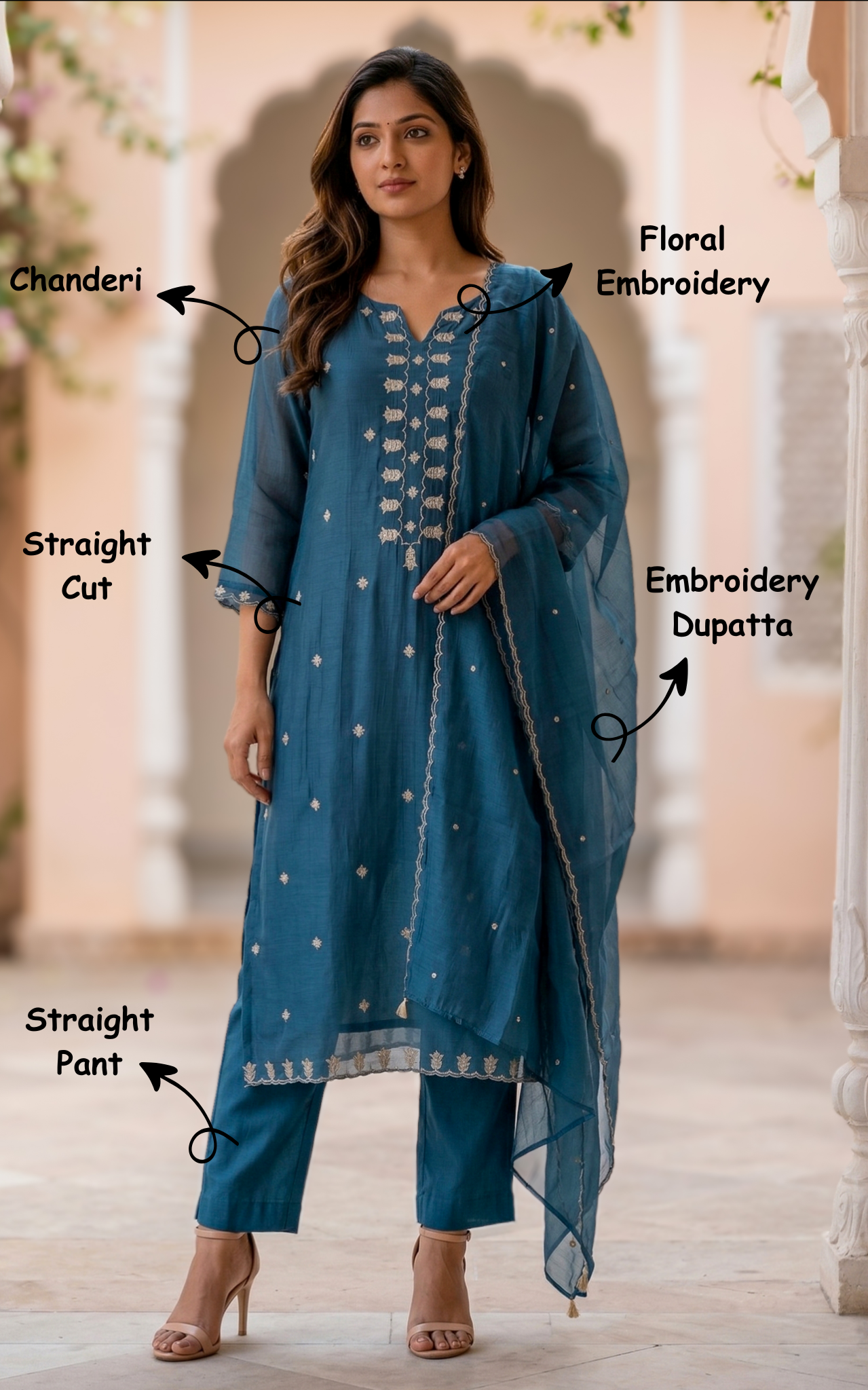 Suguna (Kurti+Pant+Dupatta)