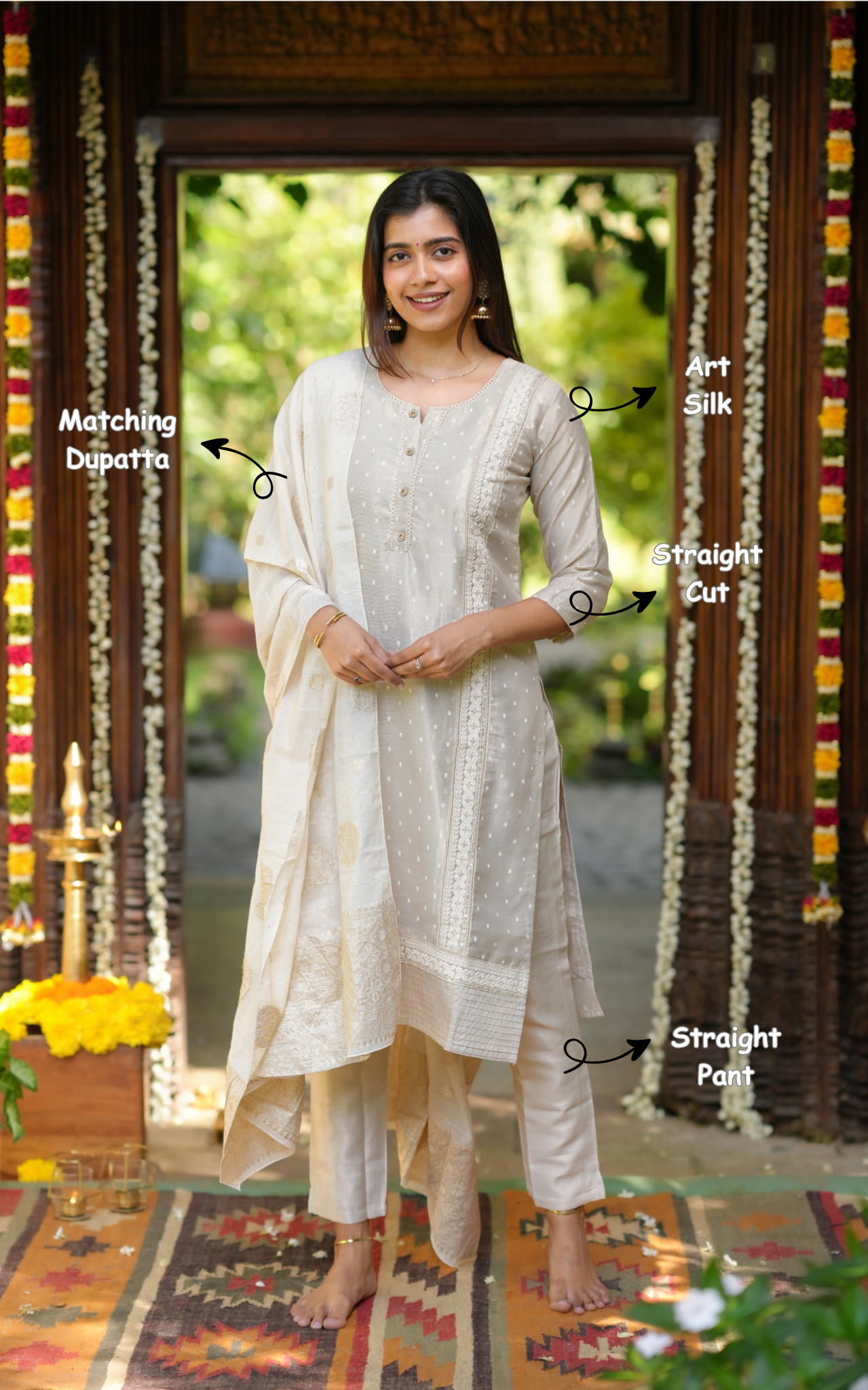 Sajitha (Kurti+Pant+Dupatta)
