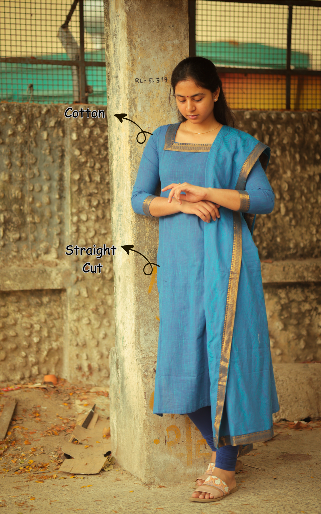 Straight-cut kurti set for women