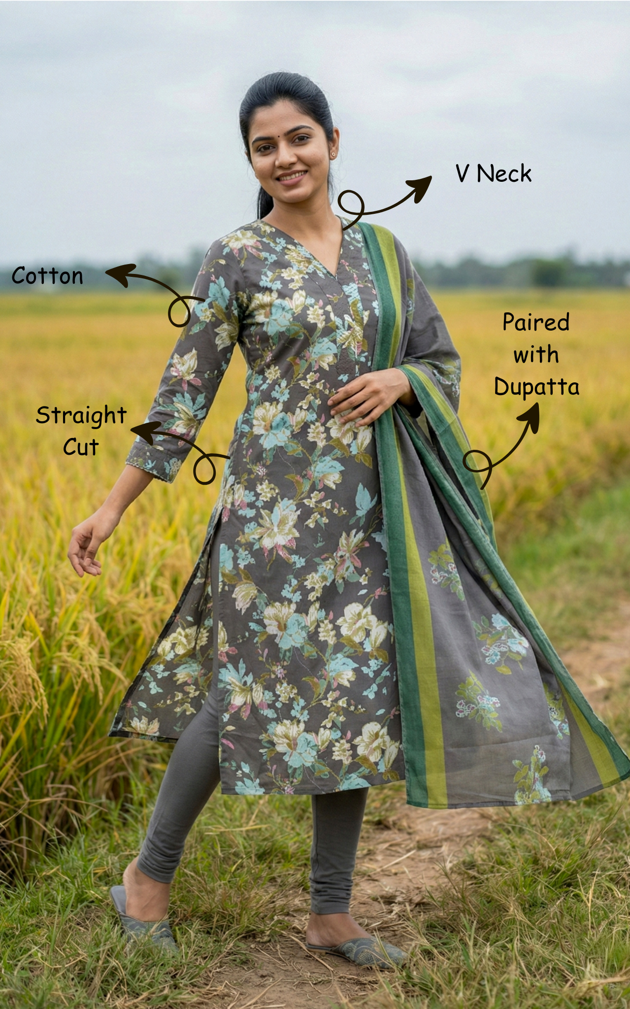 Arivarasi (Kurti+Dupatta)