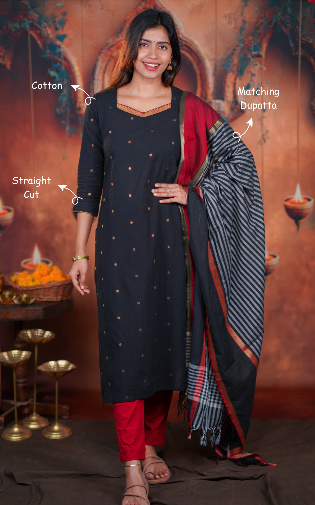 Kaarmegam (Kurti+Dupatta)