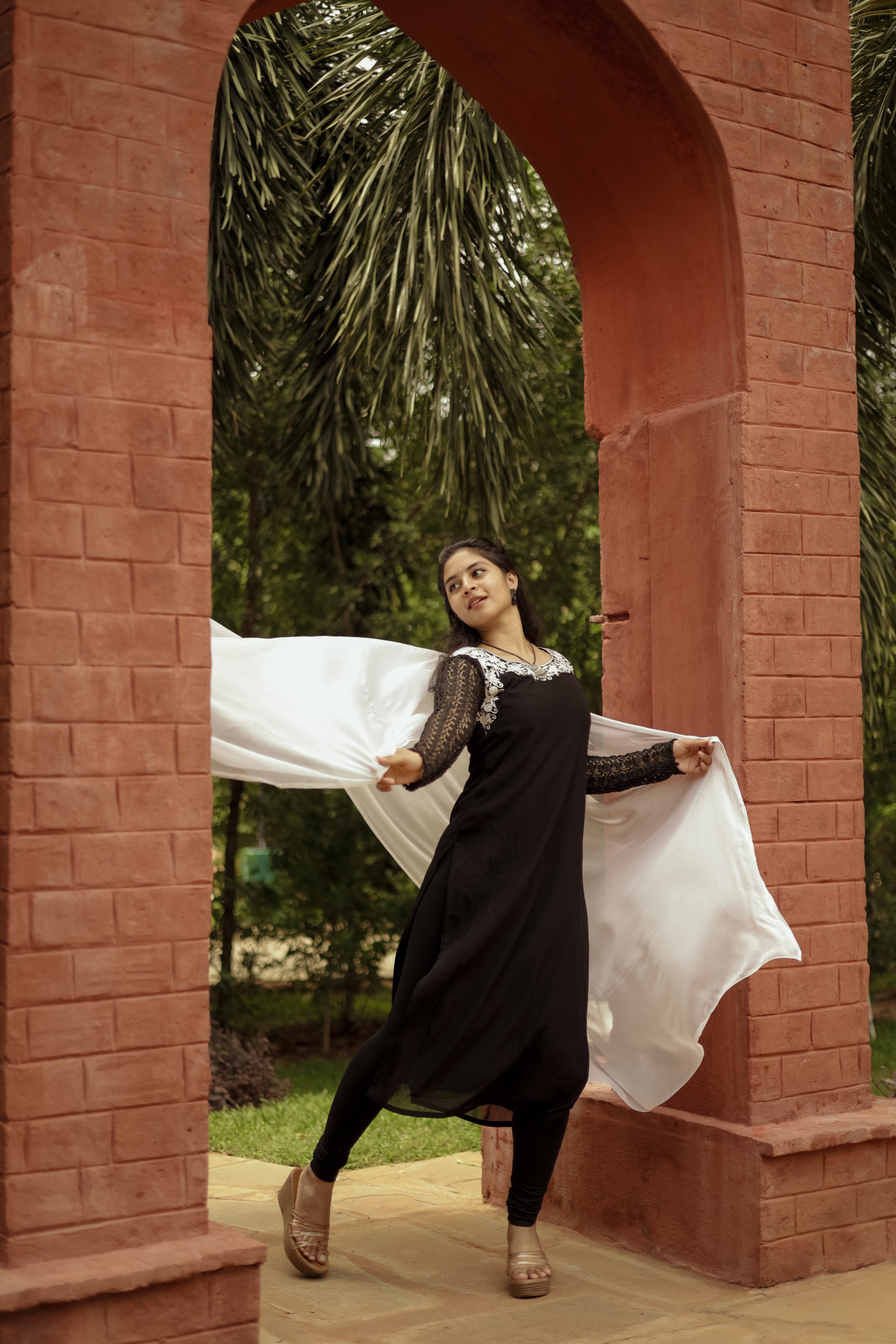 Rhythm Black (kurti+Dupatta)