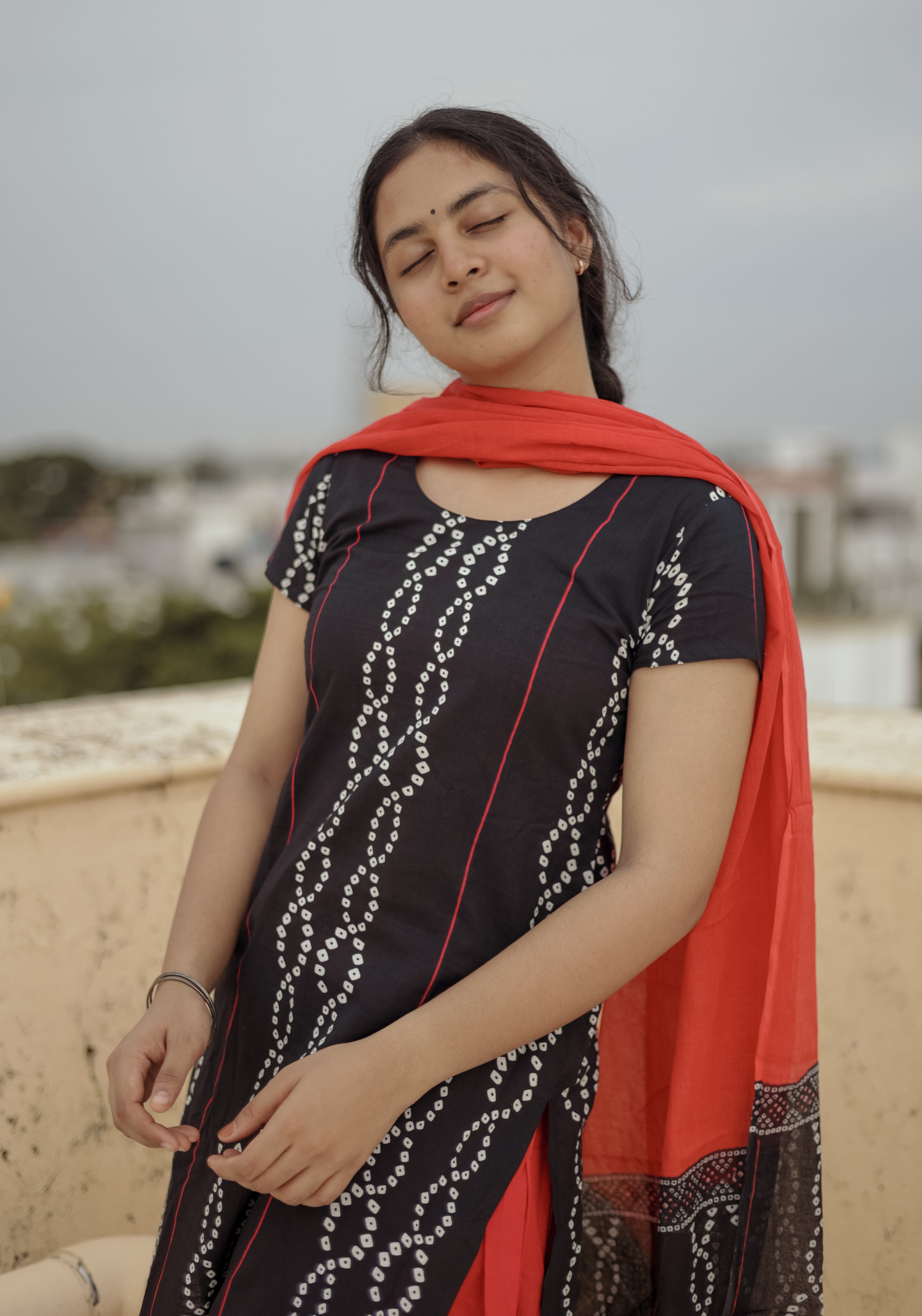 Ghilli Climax Bandhani 3/4th sleeve (Kurti+Pant+Dupatta) KURTIS instore