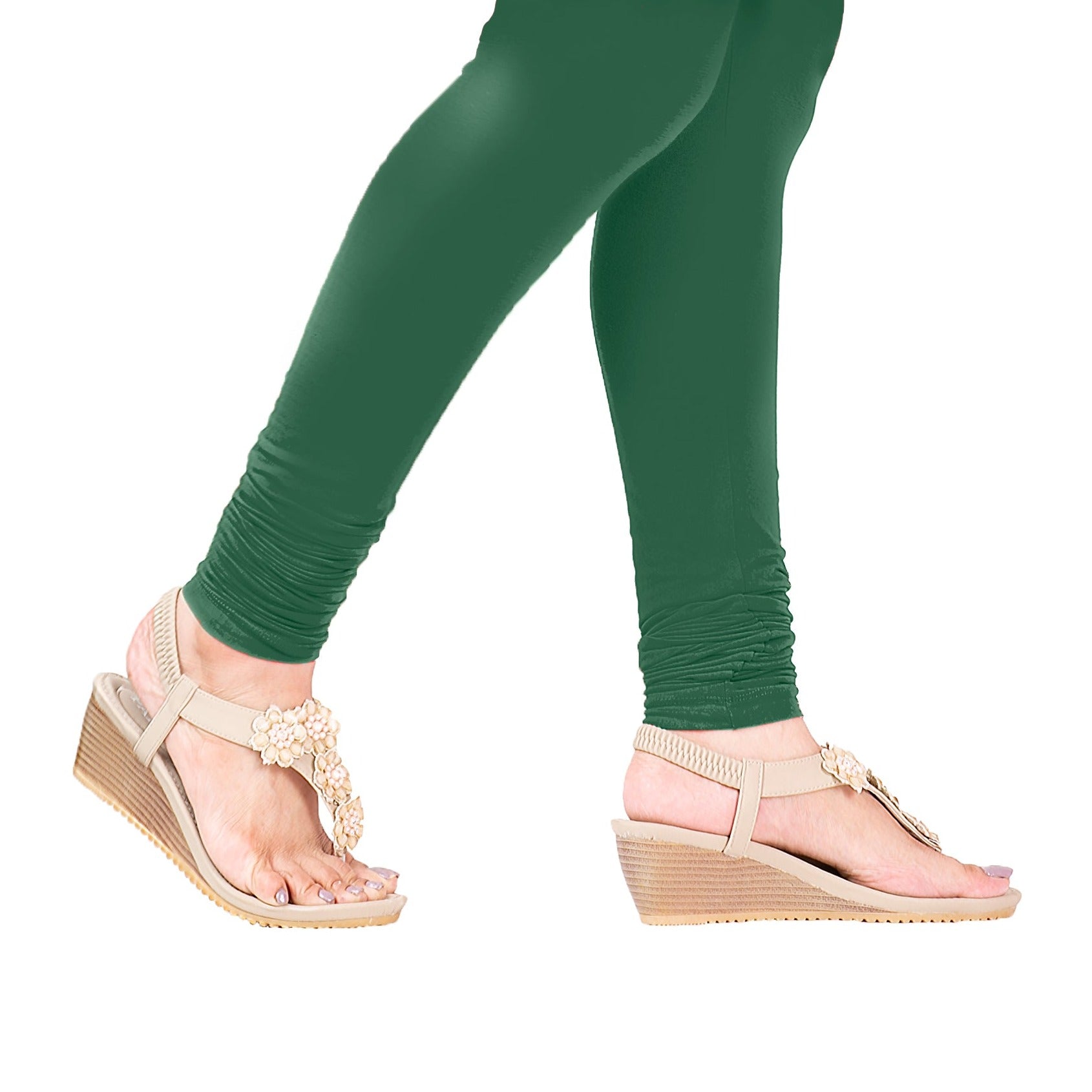 White & Kelly Green Nylon Striped Tights - The Costume Shoppe